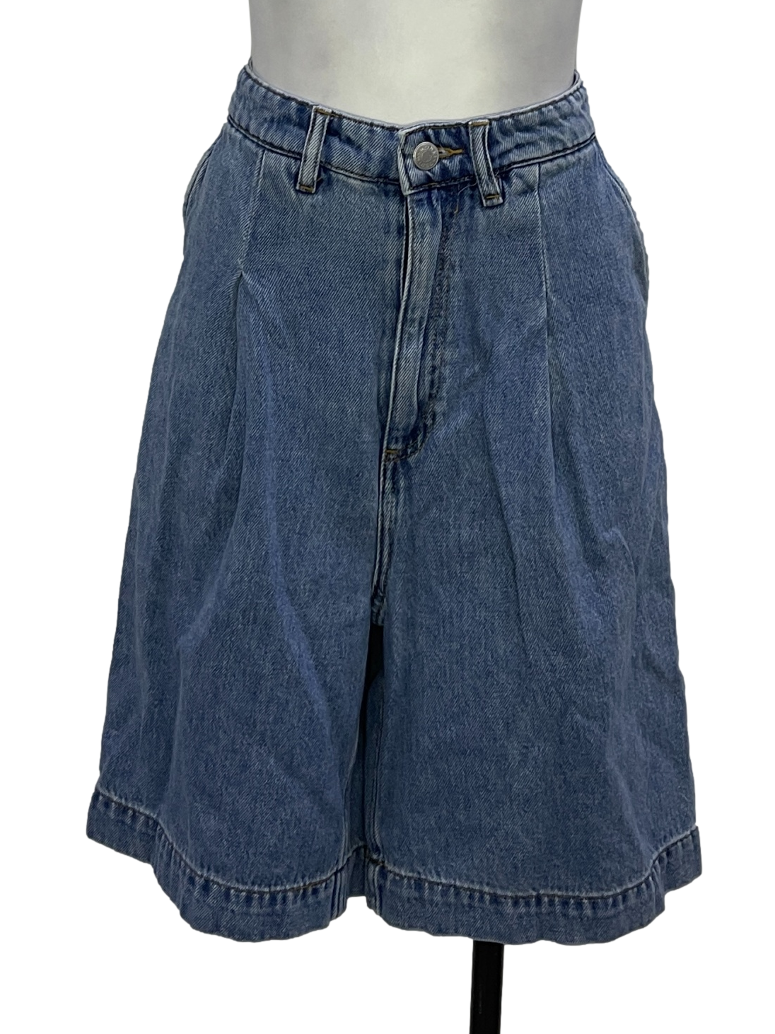 Denim three quarter pants sales