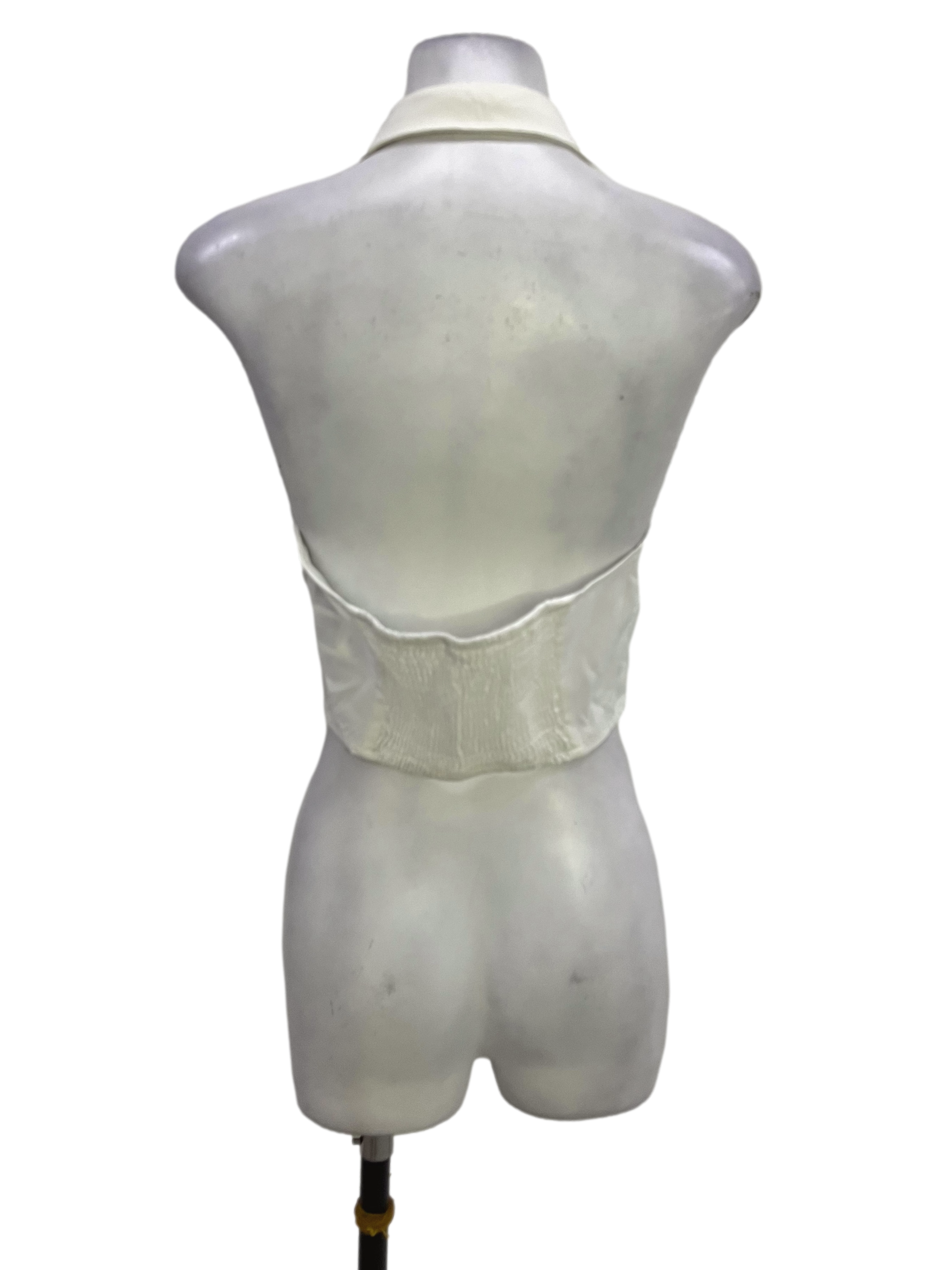 Porcelain White Off Shoulder Top REFASH REFASH Malaysia