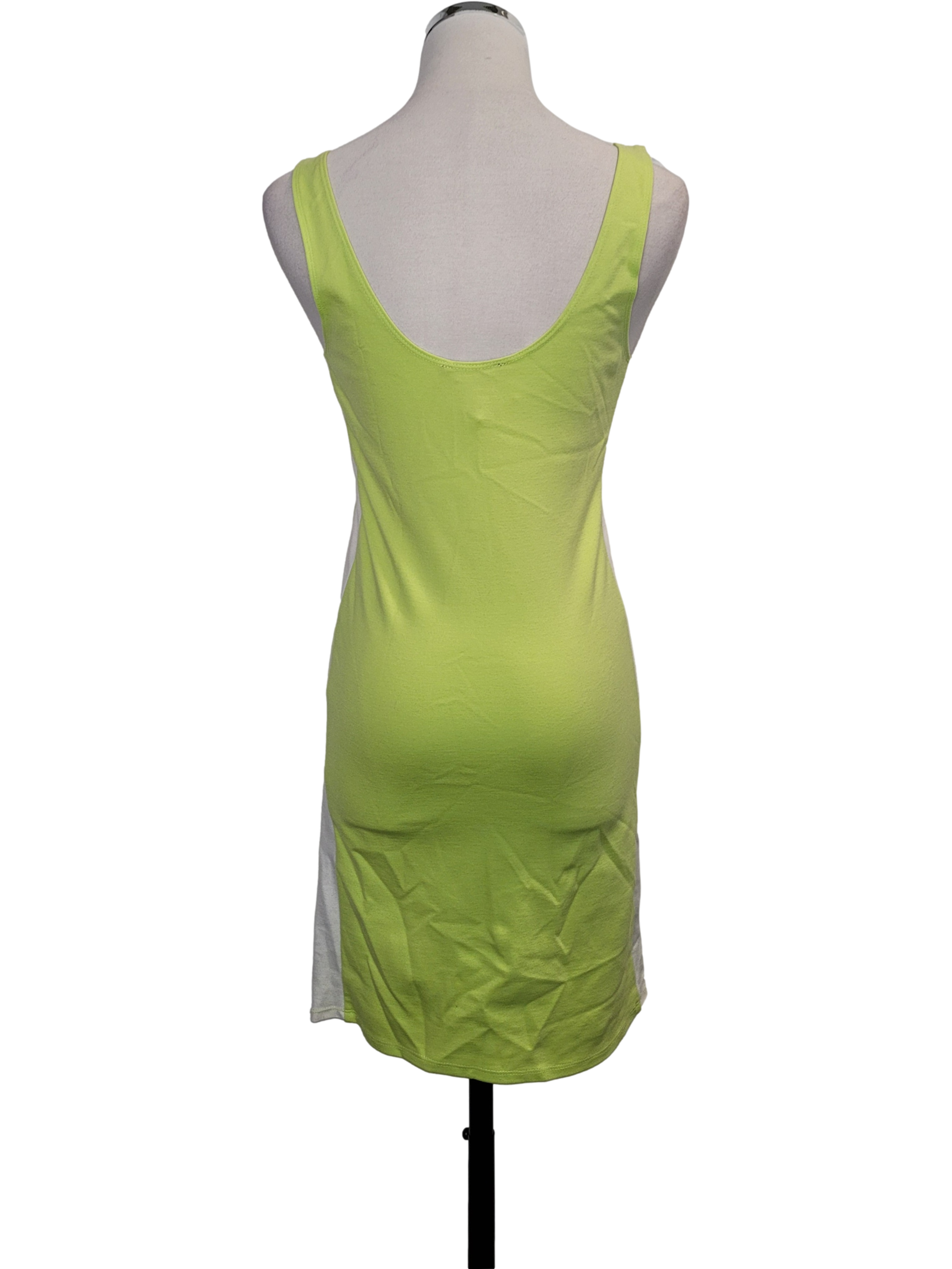 Lime Green & White Shift Dress