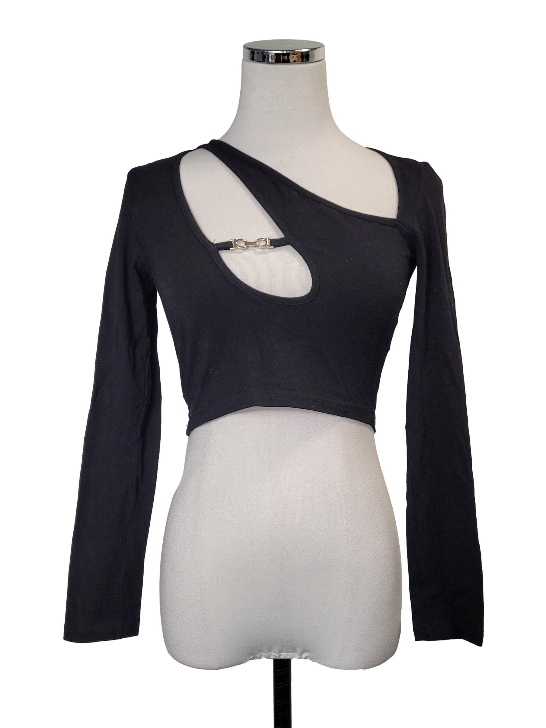 Jade Black Long Sleeve Top