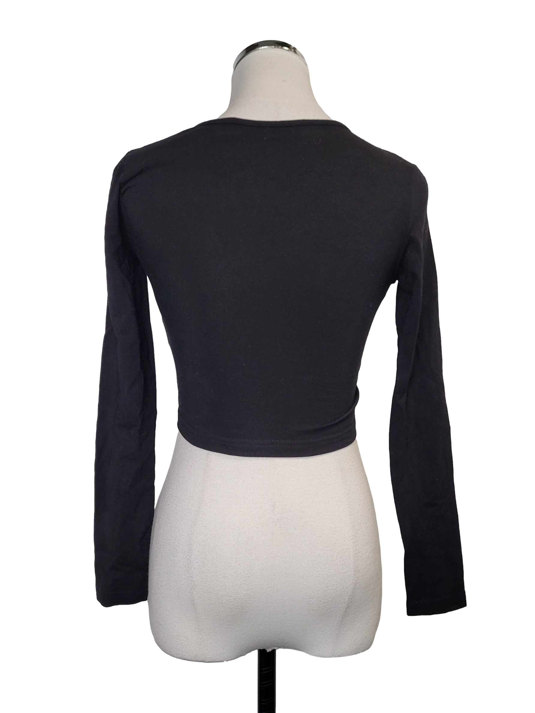 Jade Black Long Sleeve Top