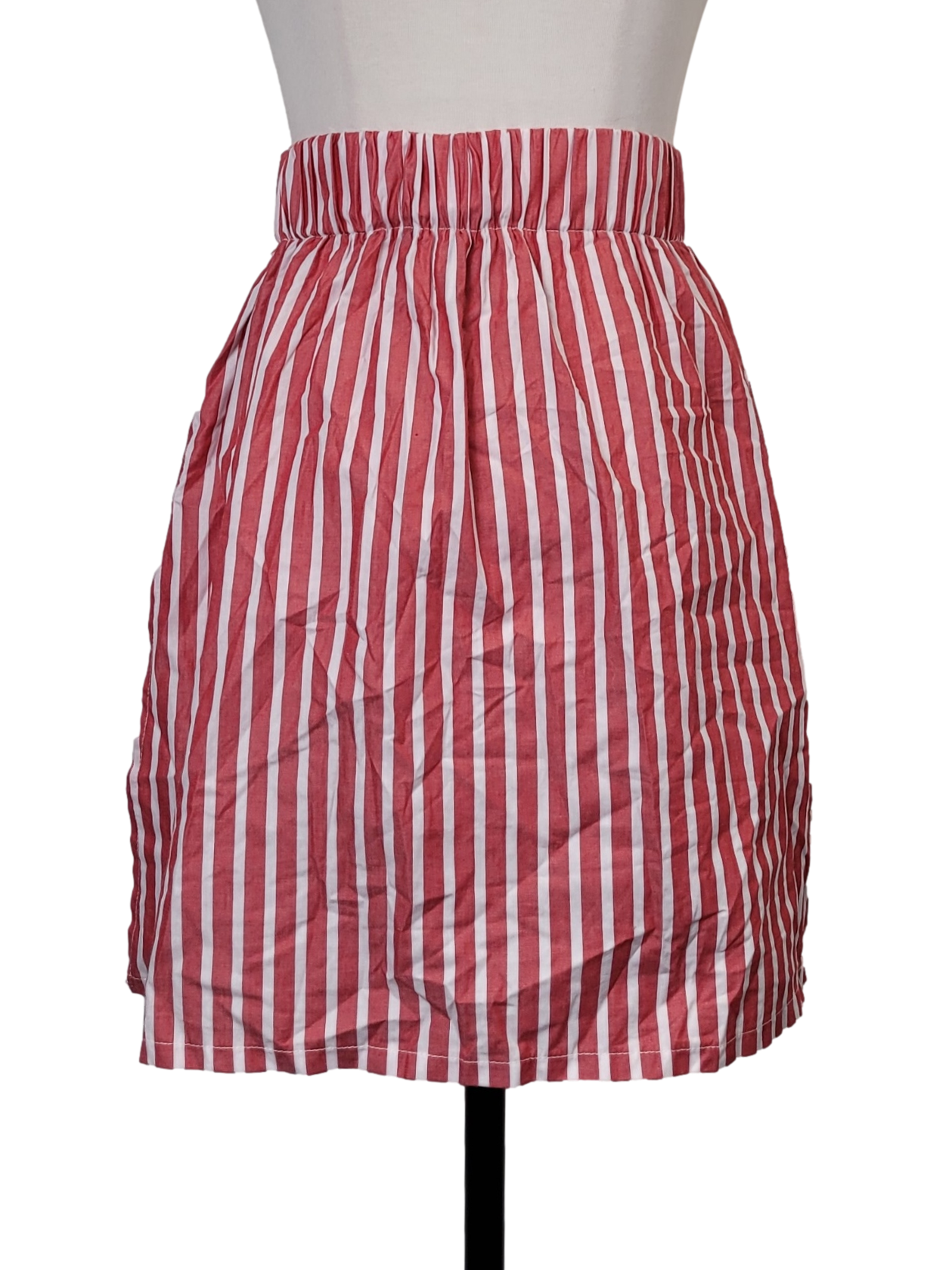 Strawberry Red Striped Skirt