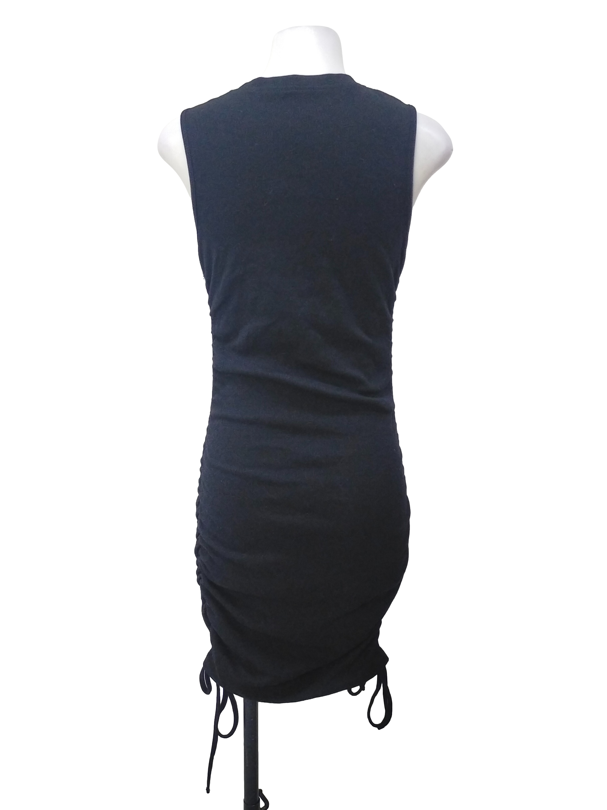 Black Jewel Neck Slim Dress