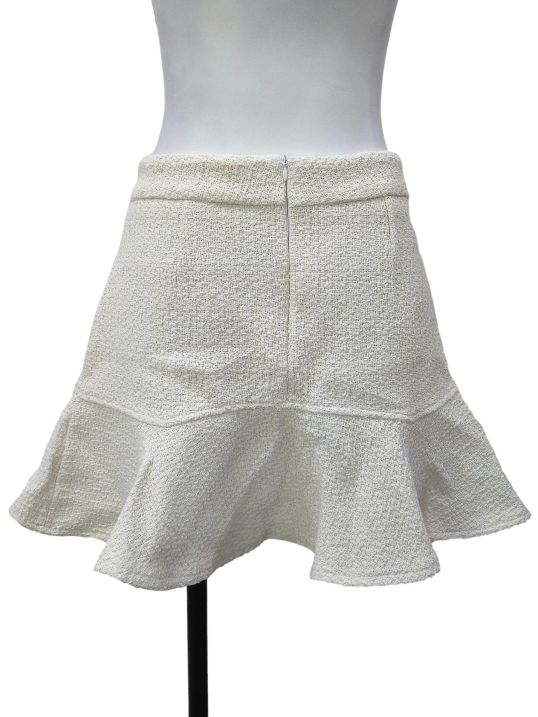 Pearl White Yoke Waist Skirts