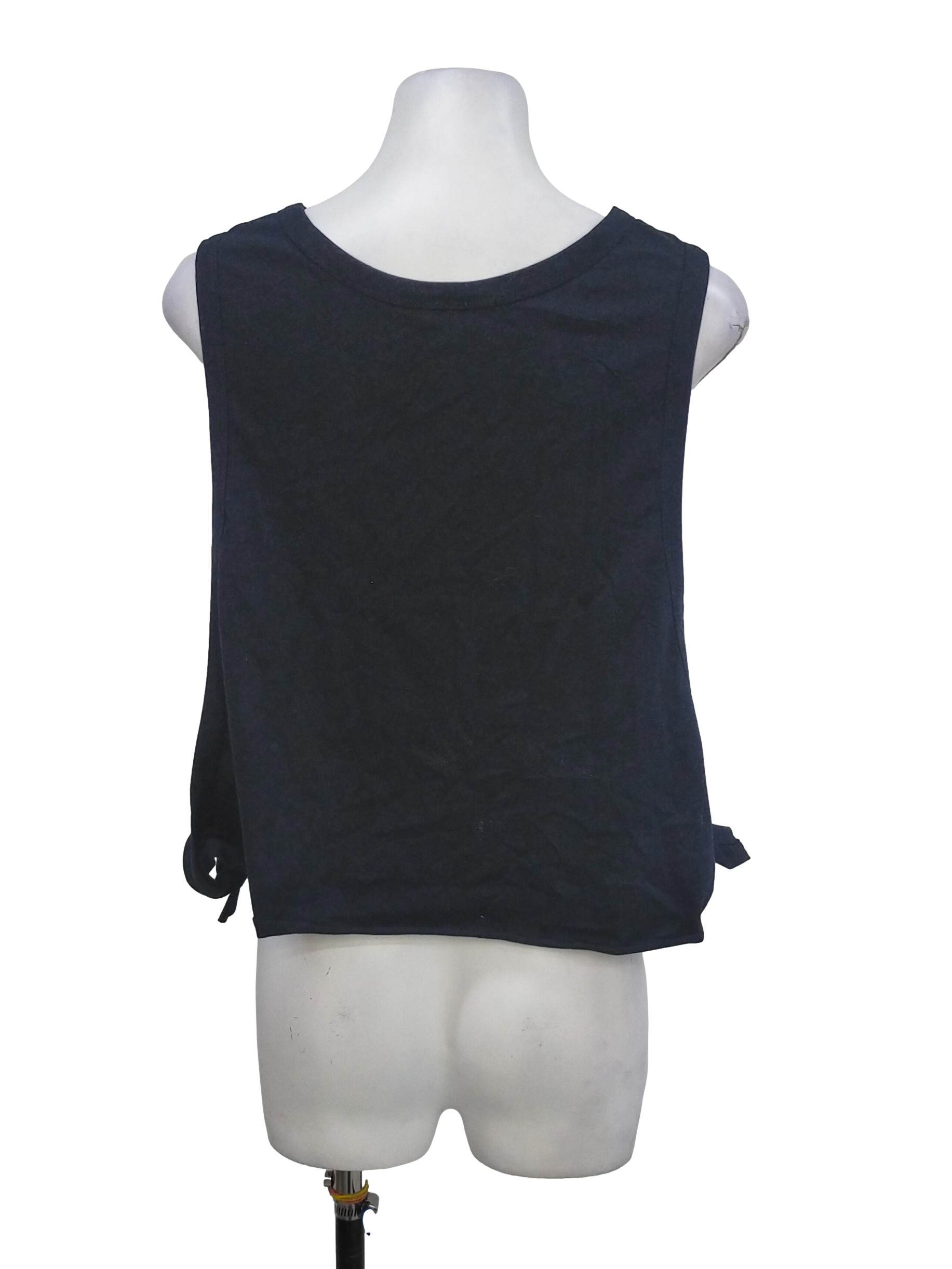 Ink Black Scoop Neck Top