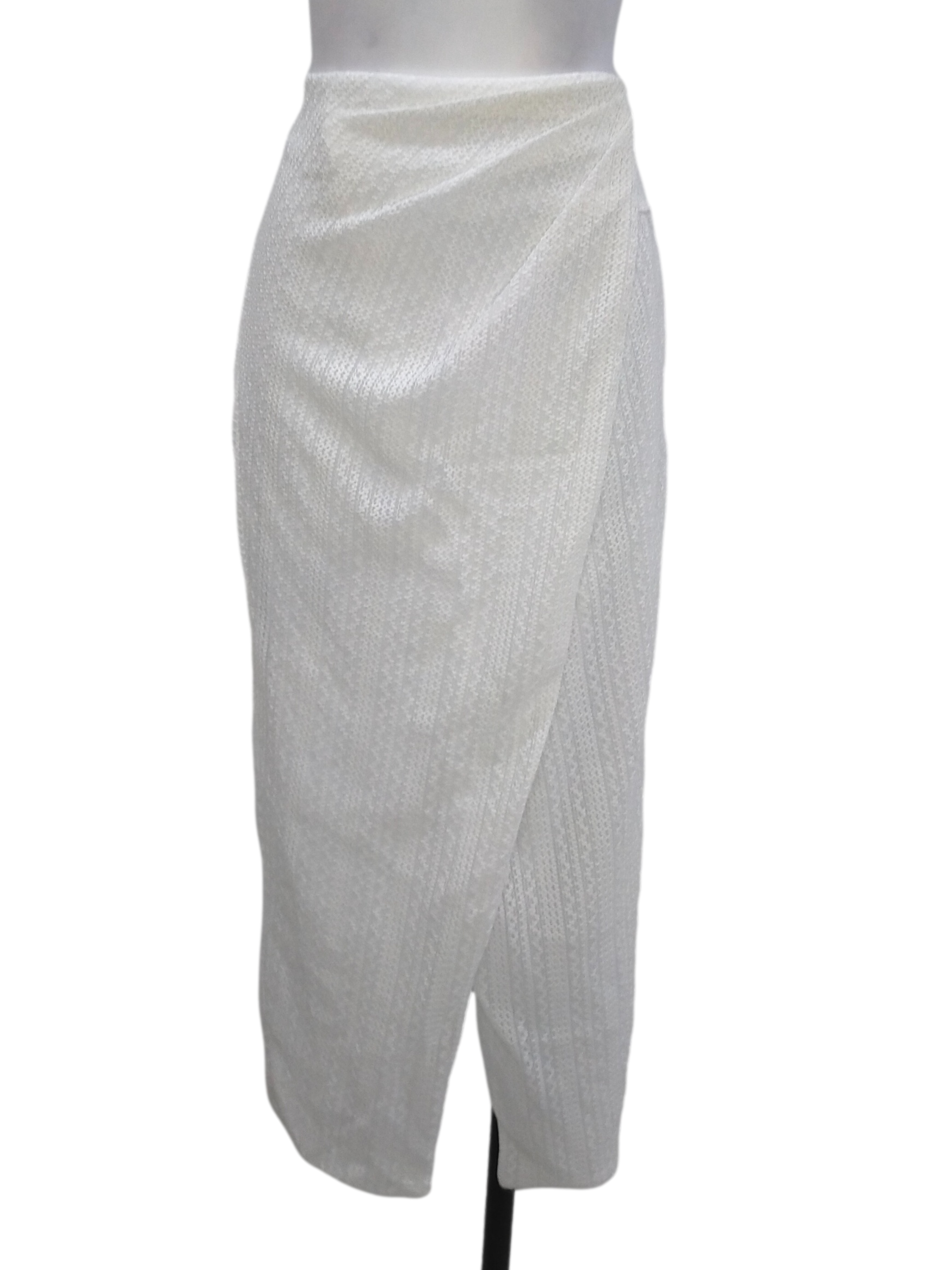 Daisy White Draped Skirt