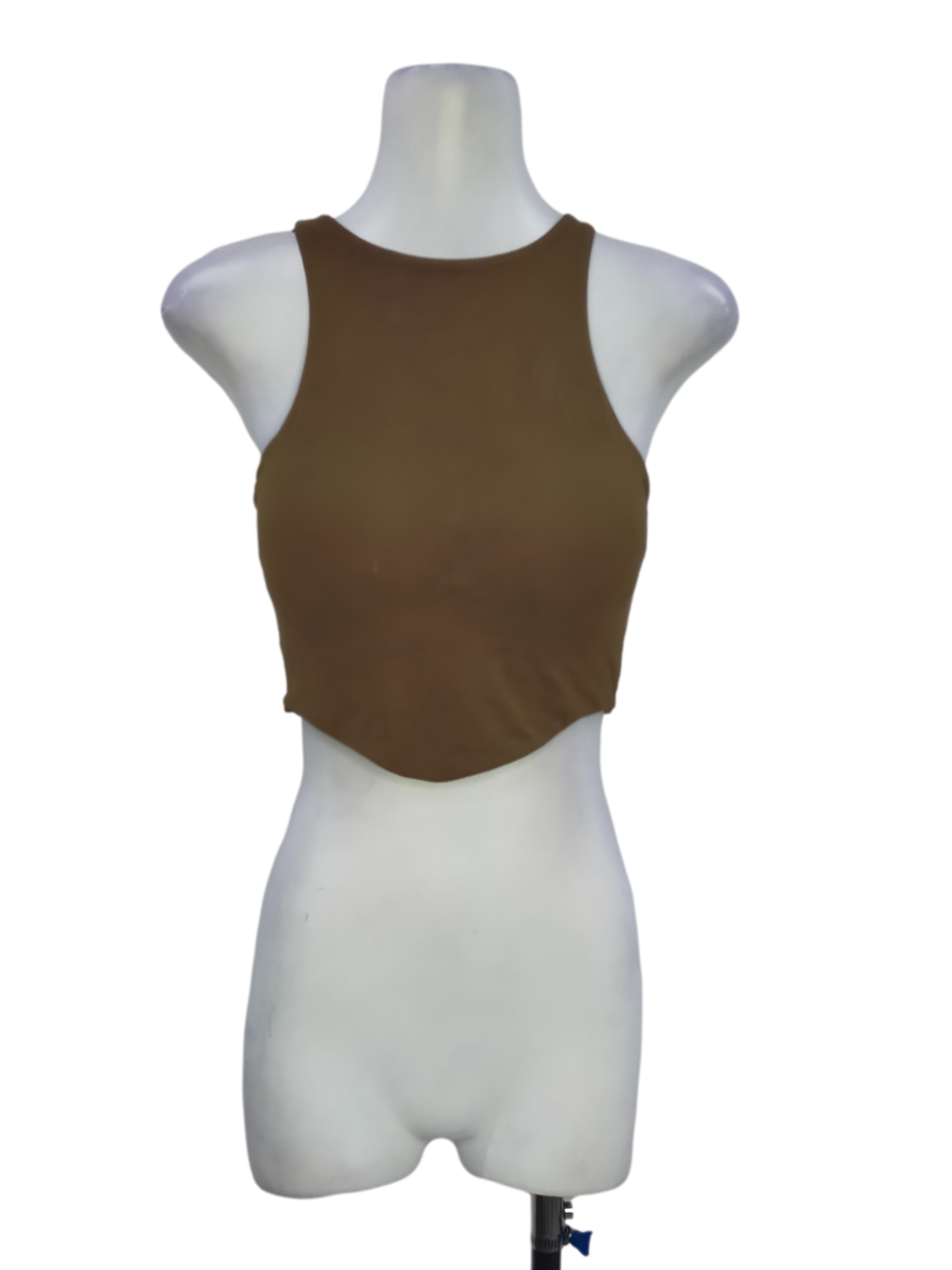 Wood Brown Halter Neck Top