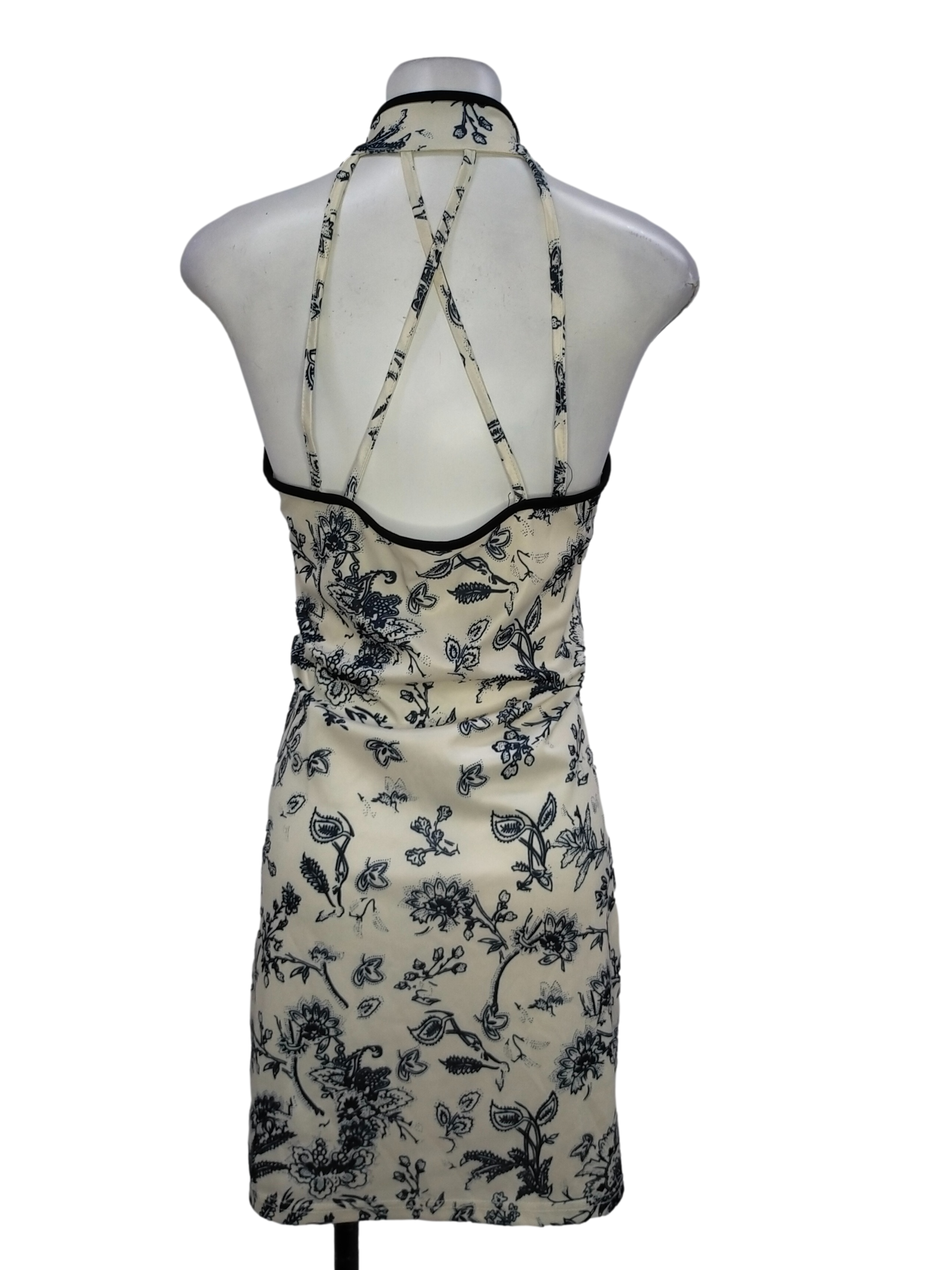 Alabaster White Flower Pattern Cheongsam