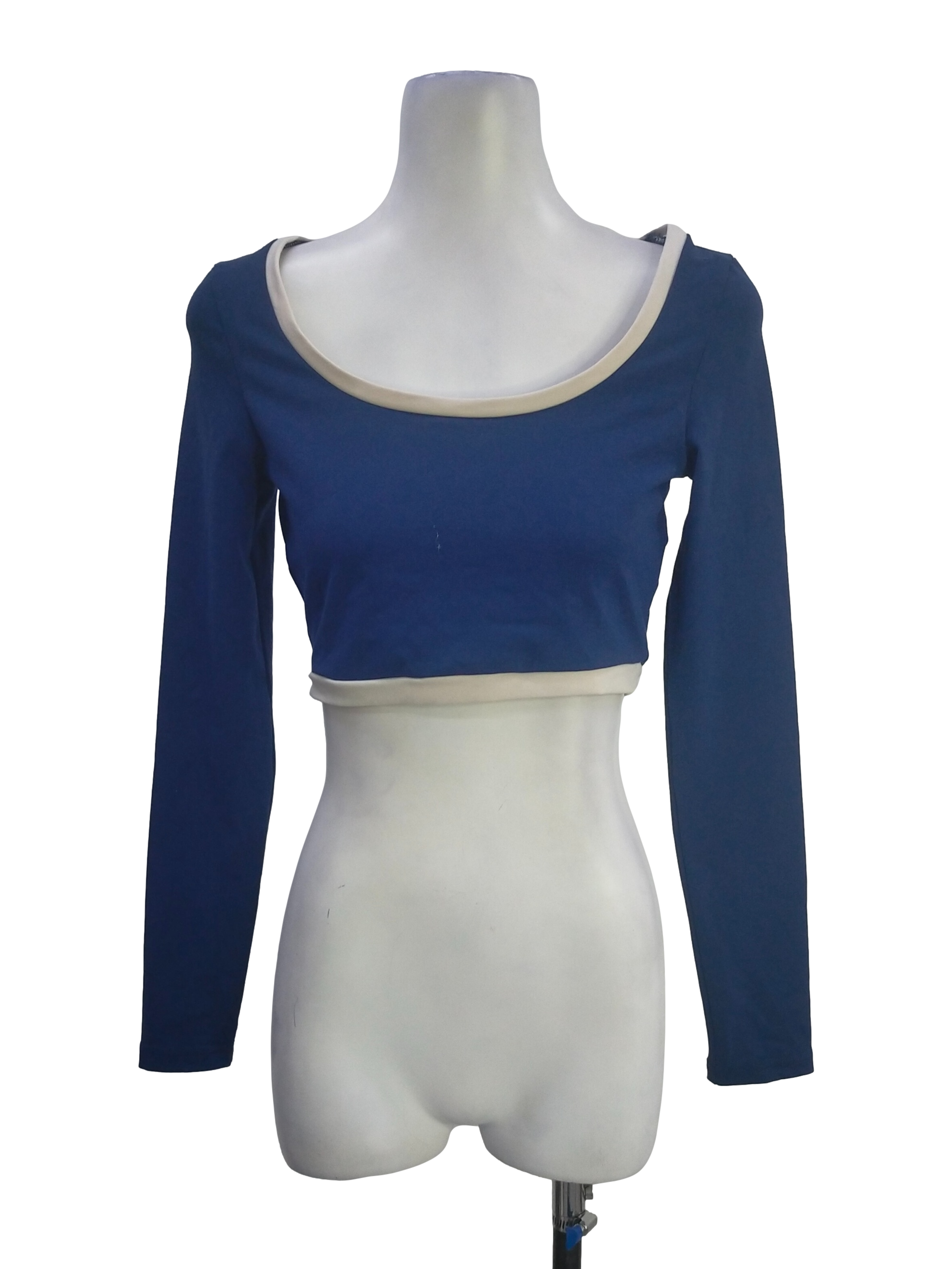 Navy Blue Scoop Neck Top