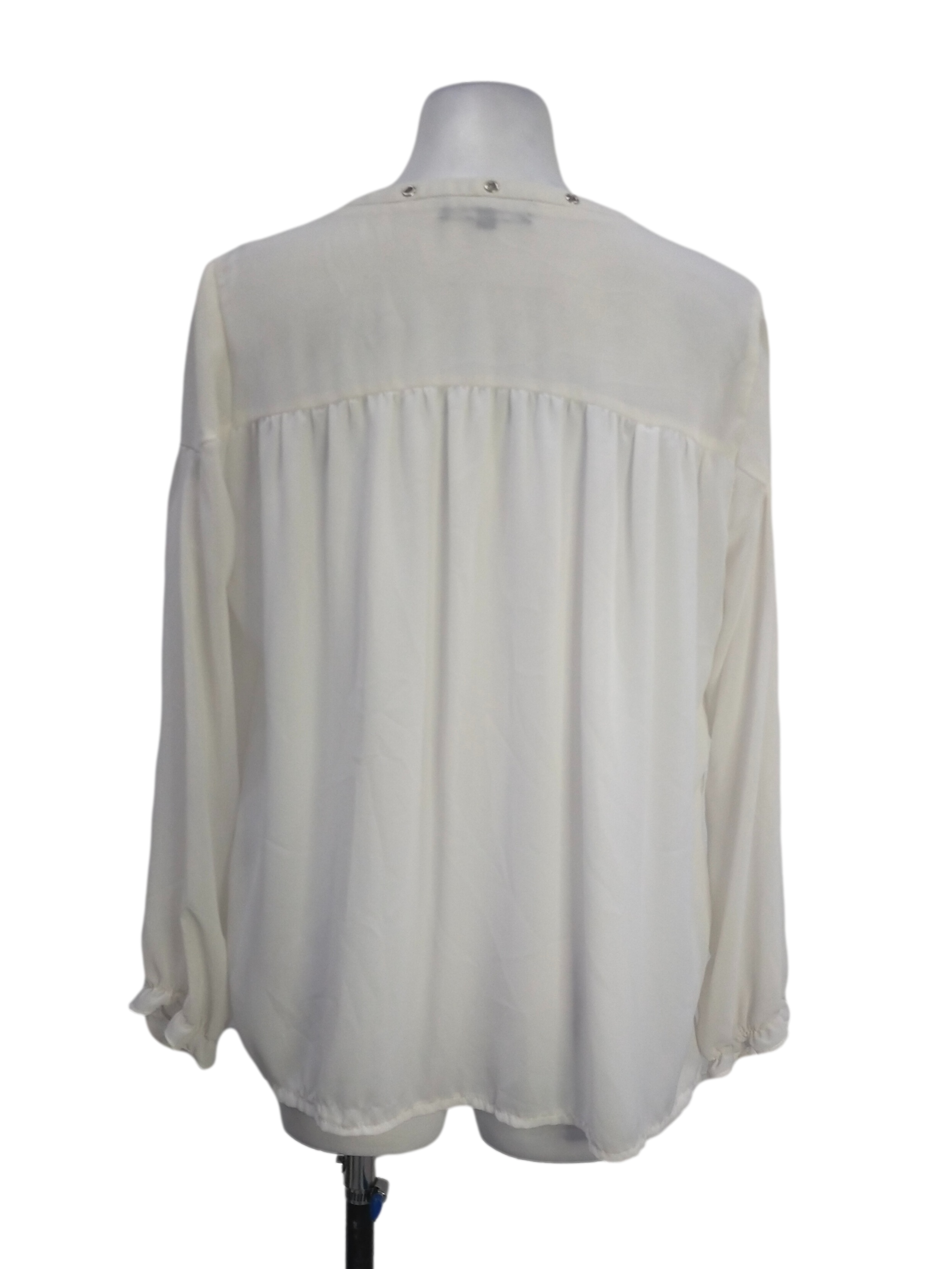 Alabaster Whiite Jewel Neck Top