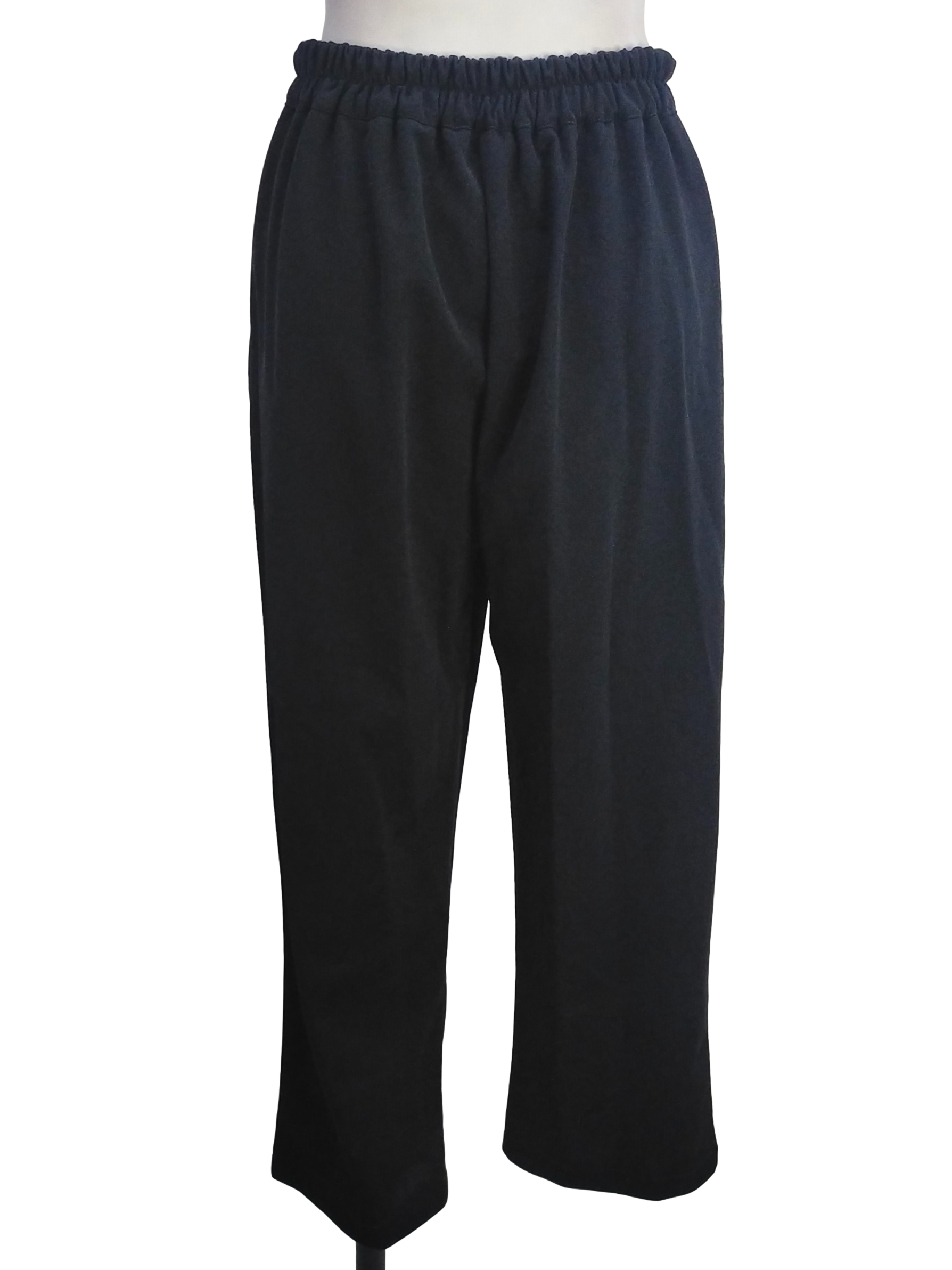 Coal Black Pegged Pants