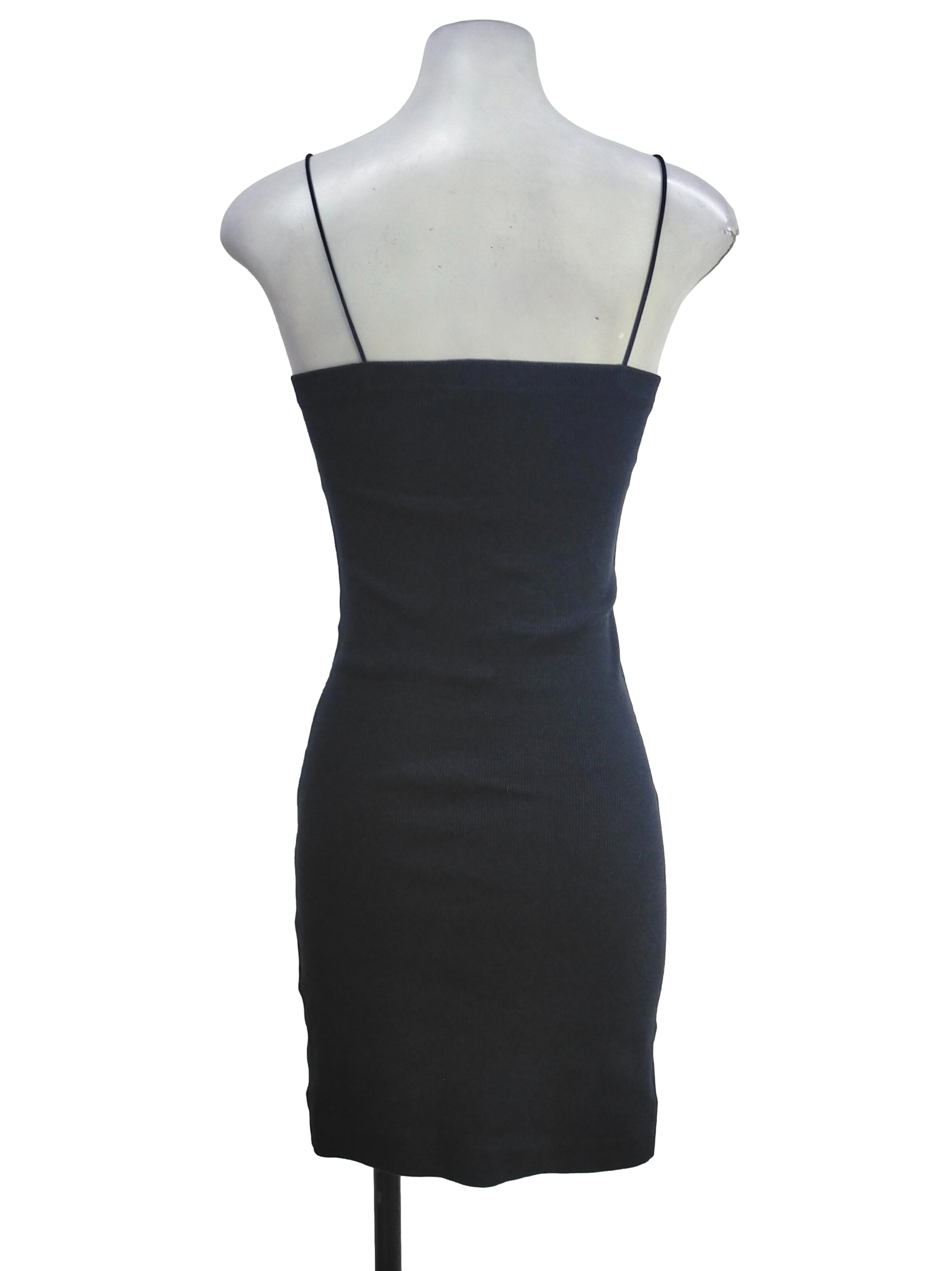 Jet Black Sleeveless Slip Dress