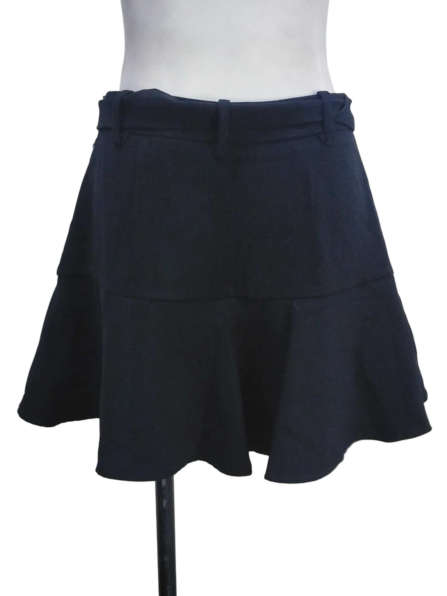 Jade Black Yoke Waist Skort