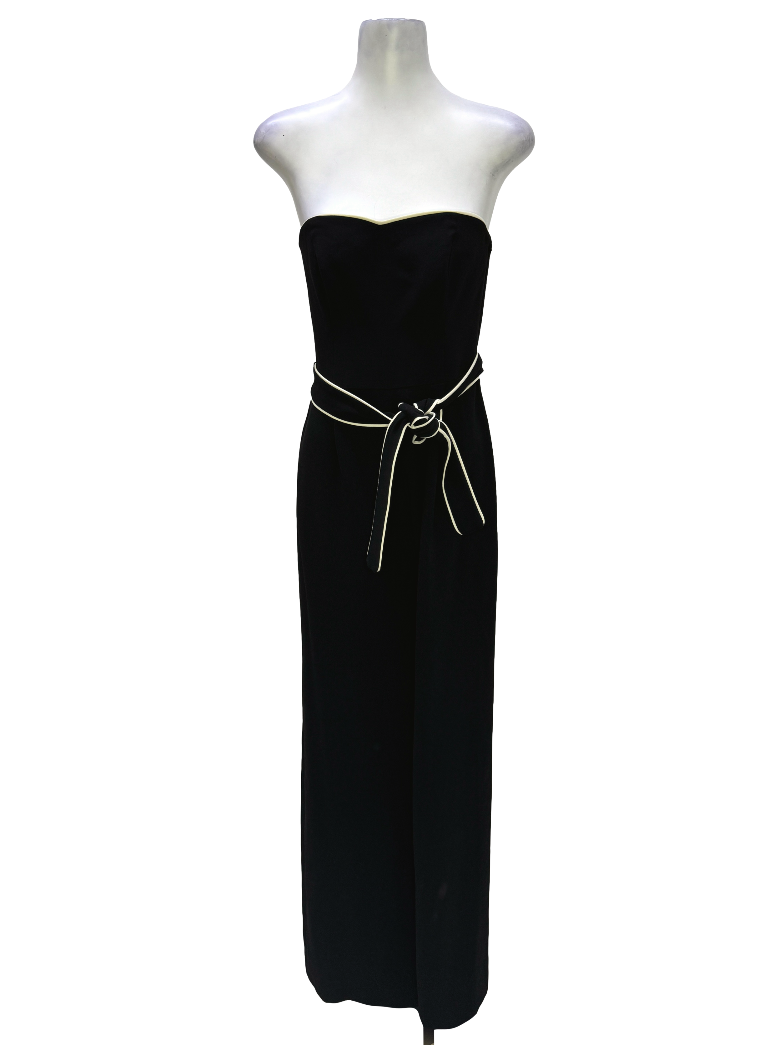 H M Jet Black With White Detail Jumpsuit REFASH REFASH Malaysia