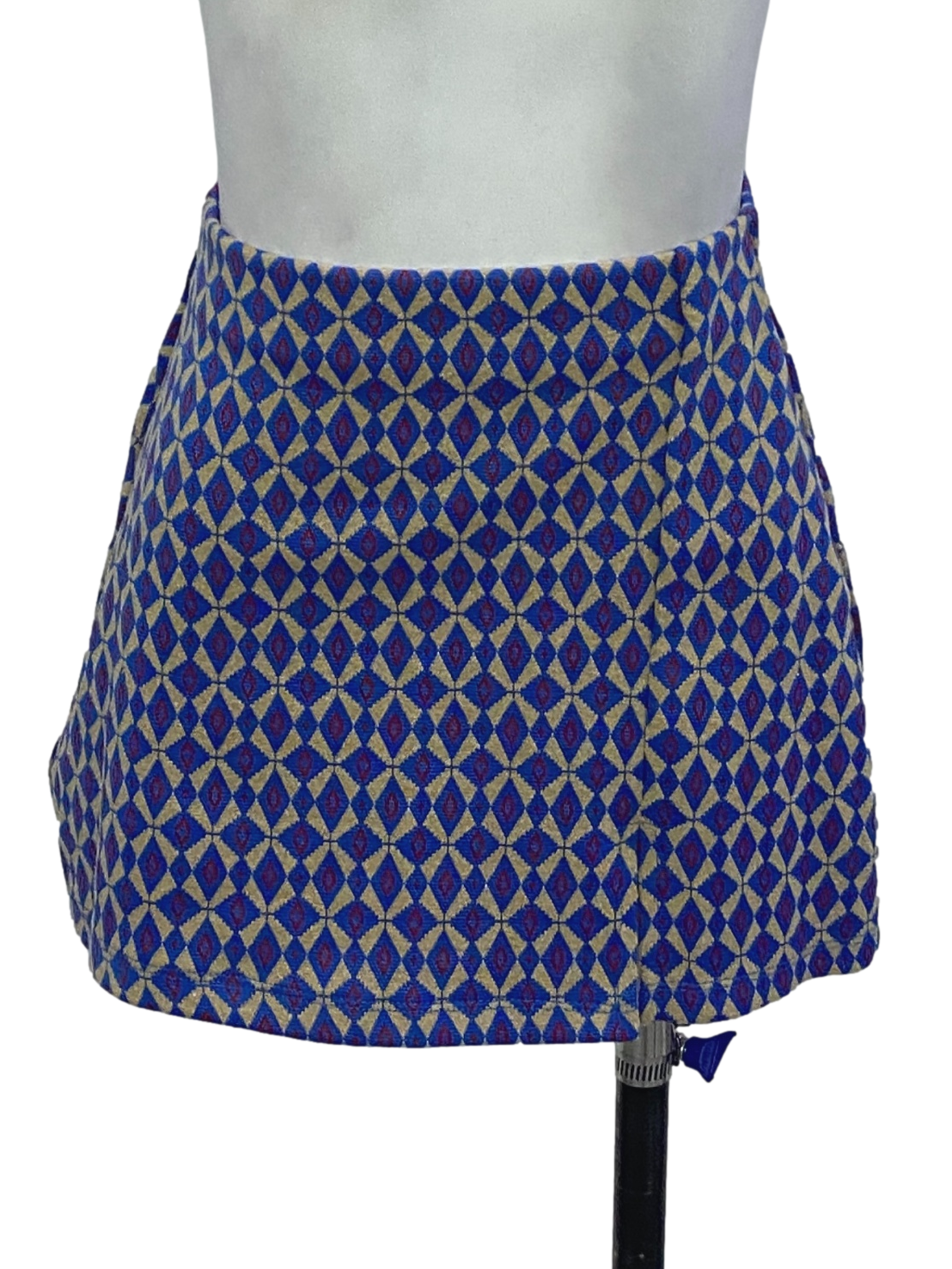 Cobalt Blue Patterned Skirt