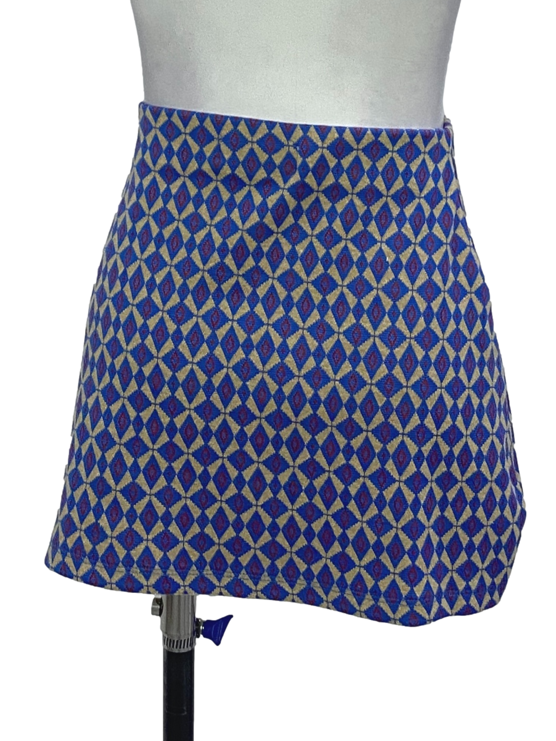 Cobalt Blue Patterned Skirt