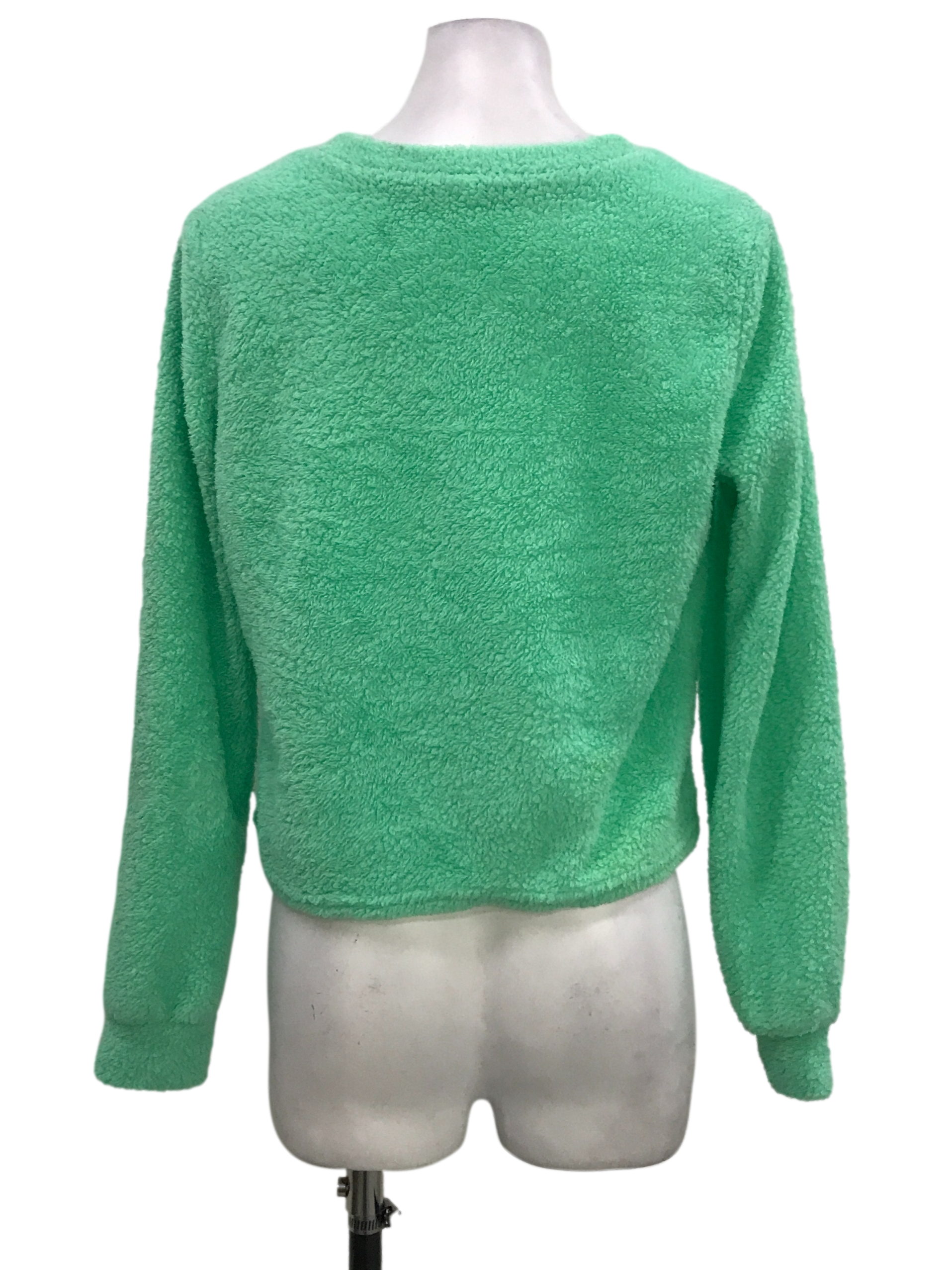 Green Furry Cardigan