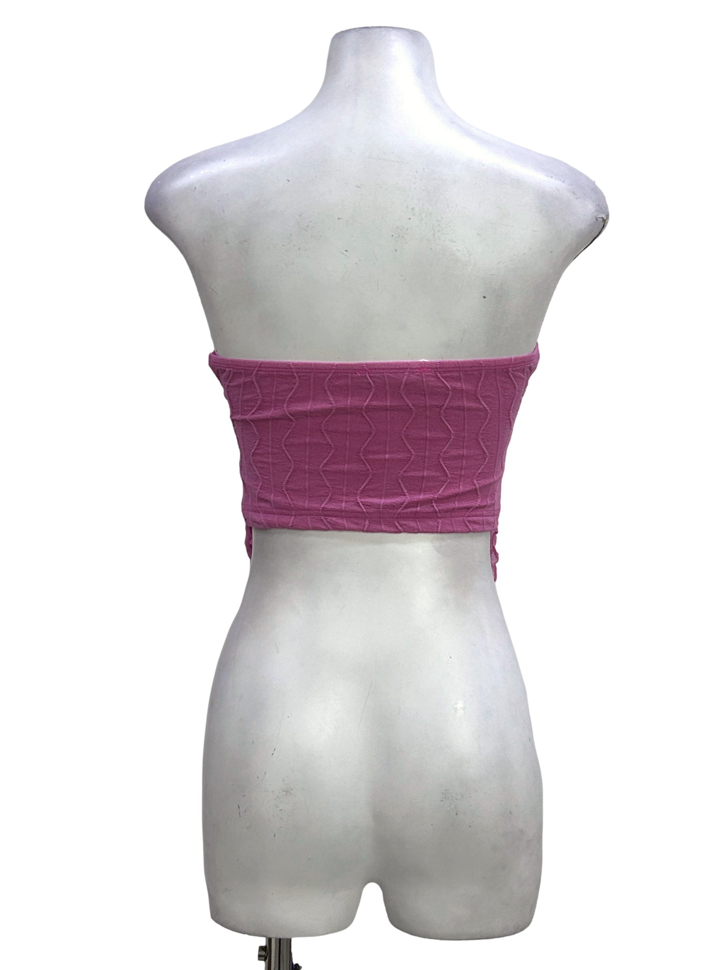 Pink Two Tiered Strapless Top