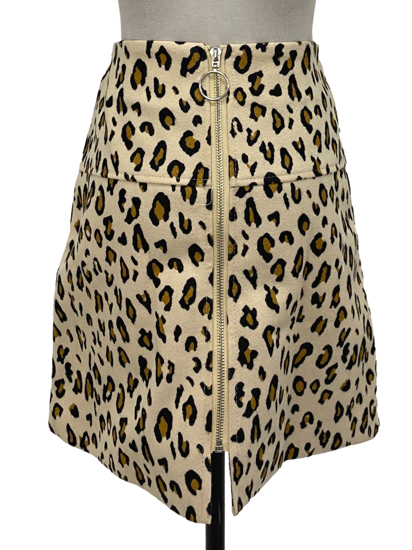 Nude Cheetah Print Skirt