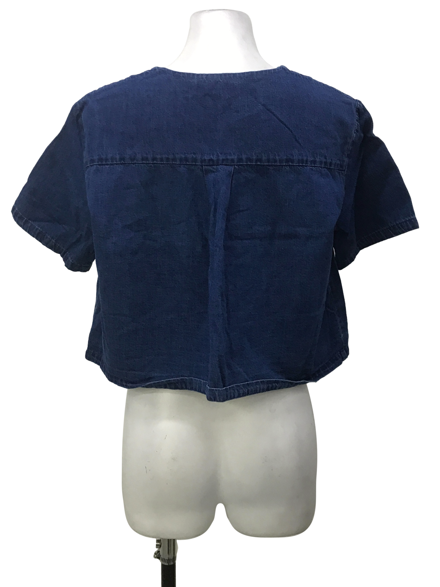 Blue Denim Short Sleeve Top