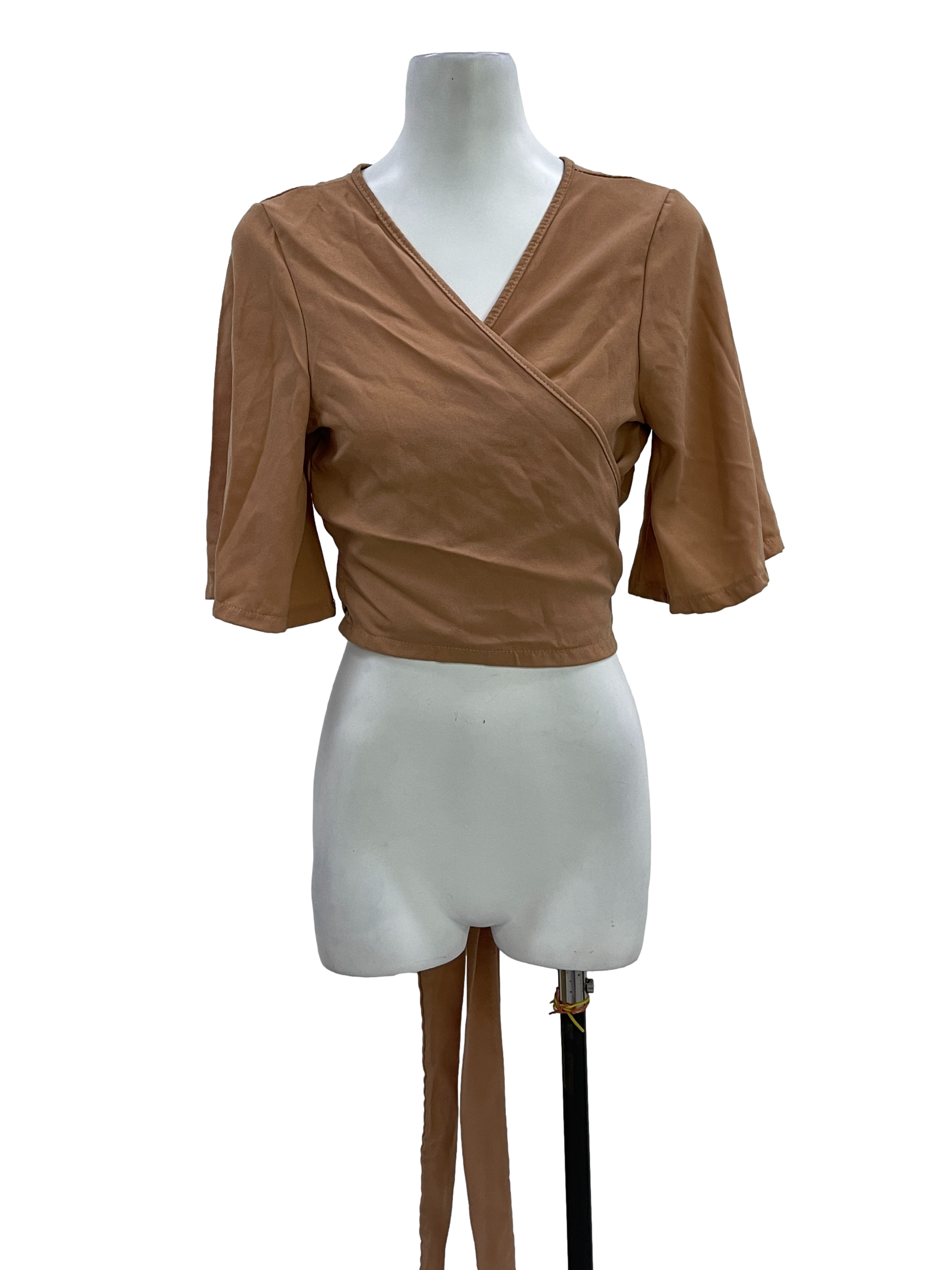 Brown Wrap Top