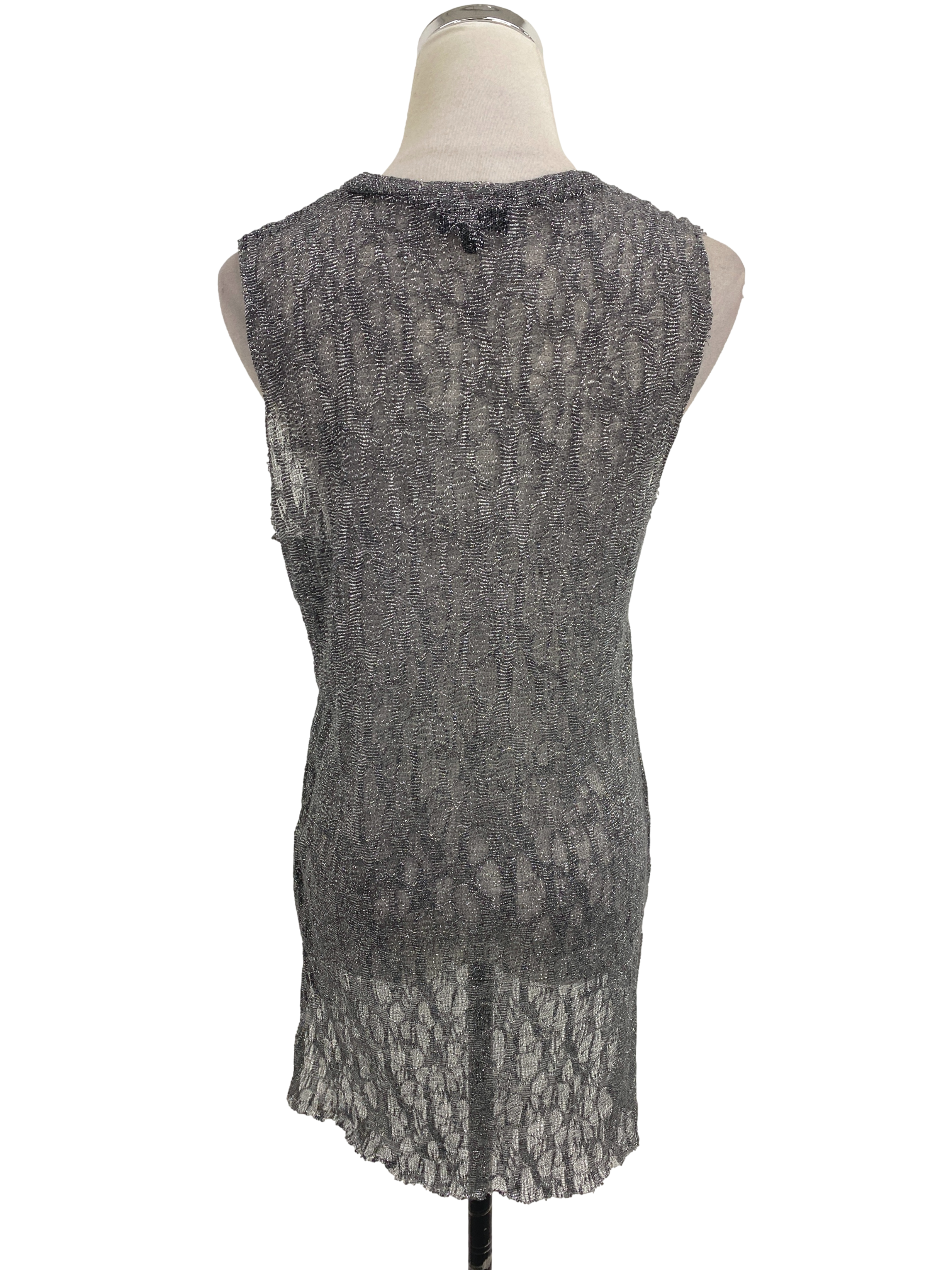 Grey Shimmery Long Tank Top