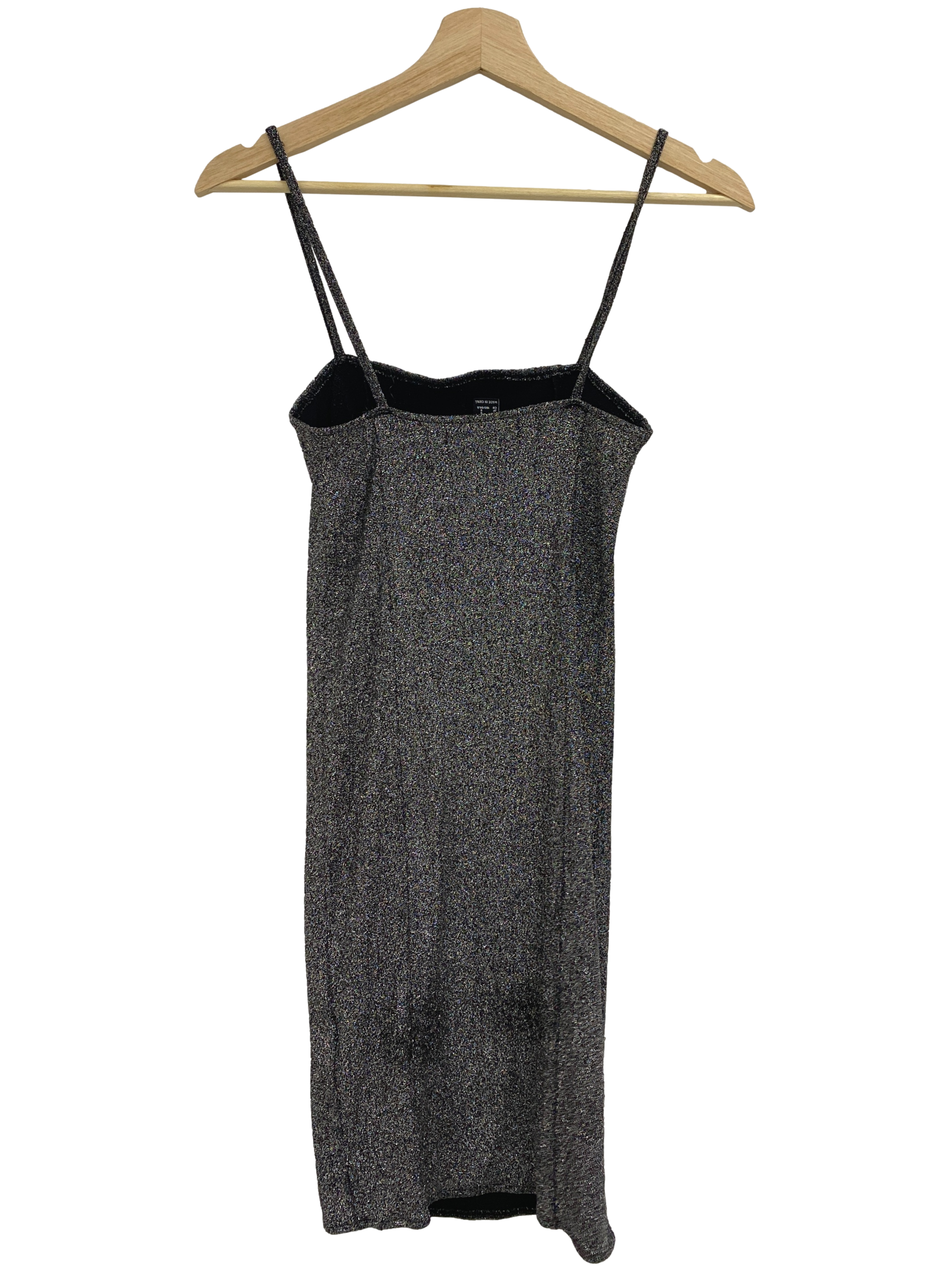 Dark Grey Shimmery Slip Dress