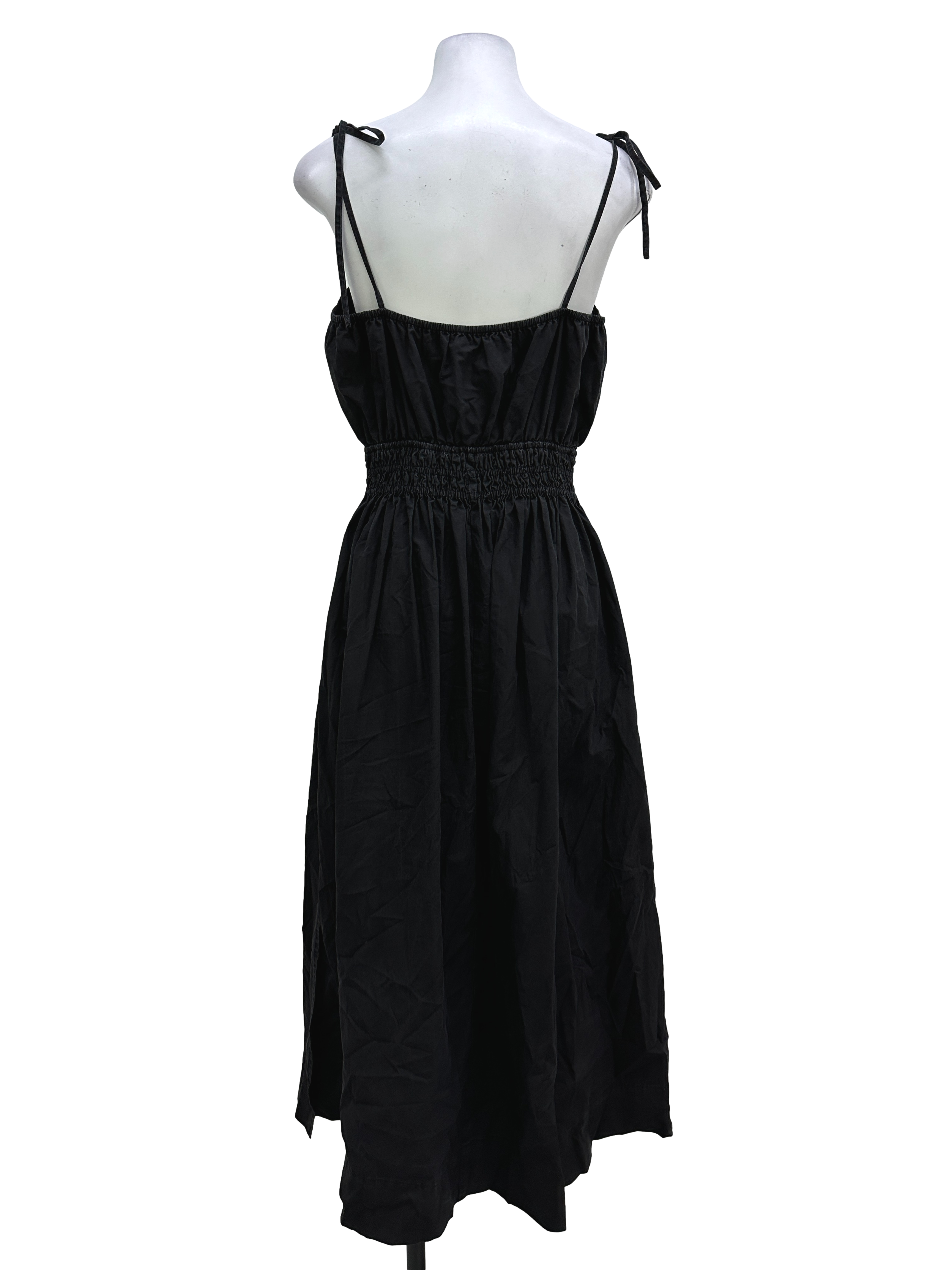Black Ribbon Strap Dress