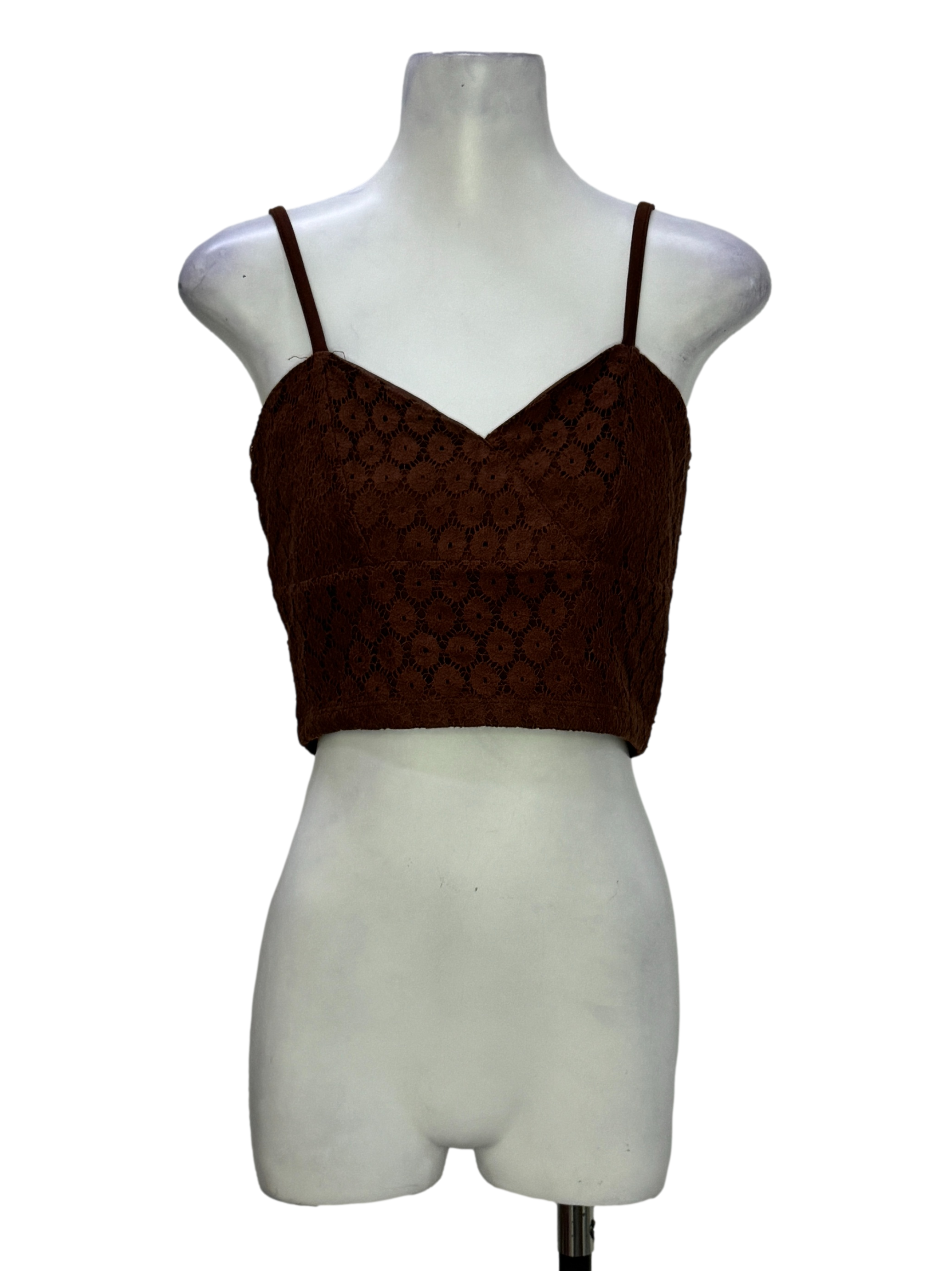 Walnut Brown Lace Cami Top