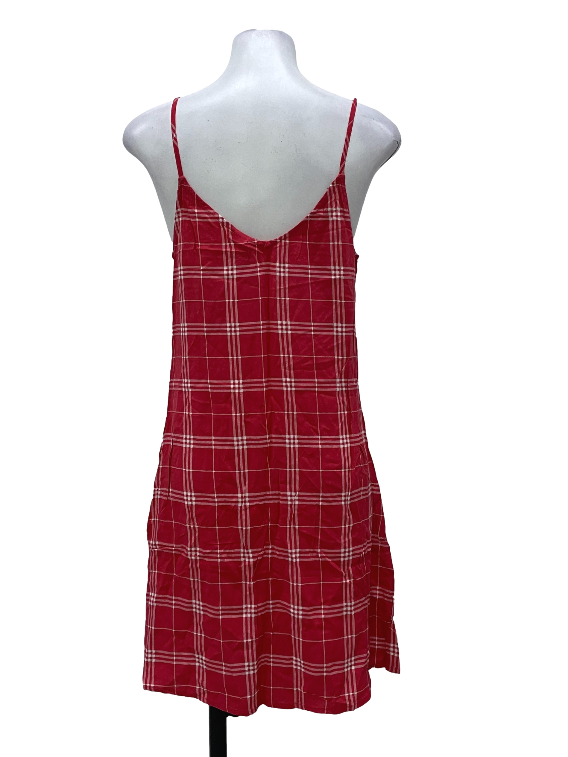 Red Checkered Mini Dress