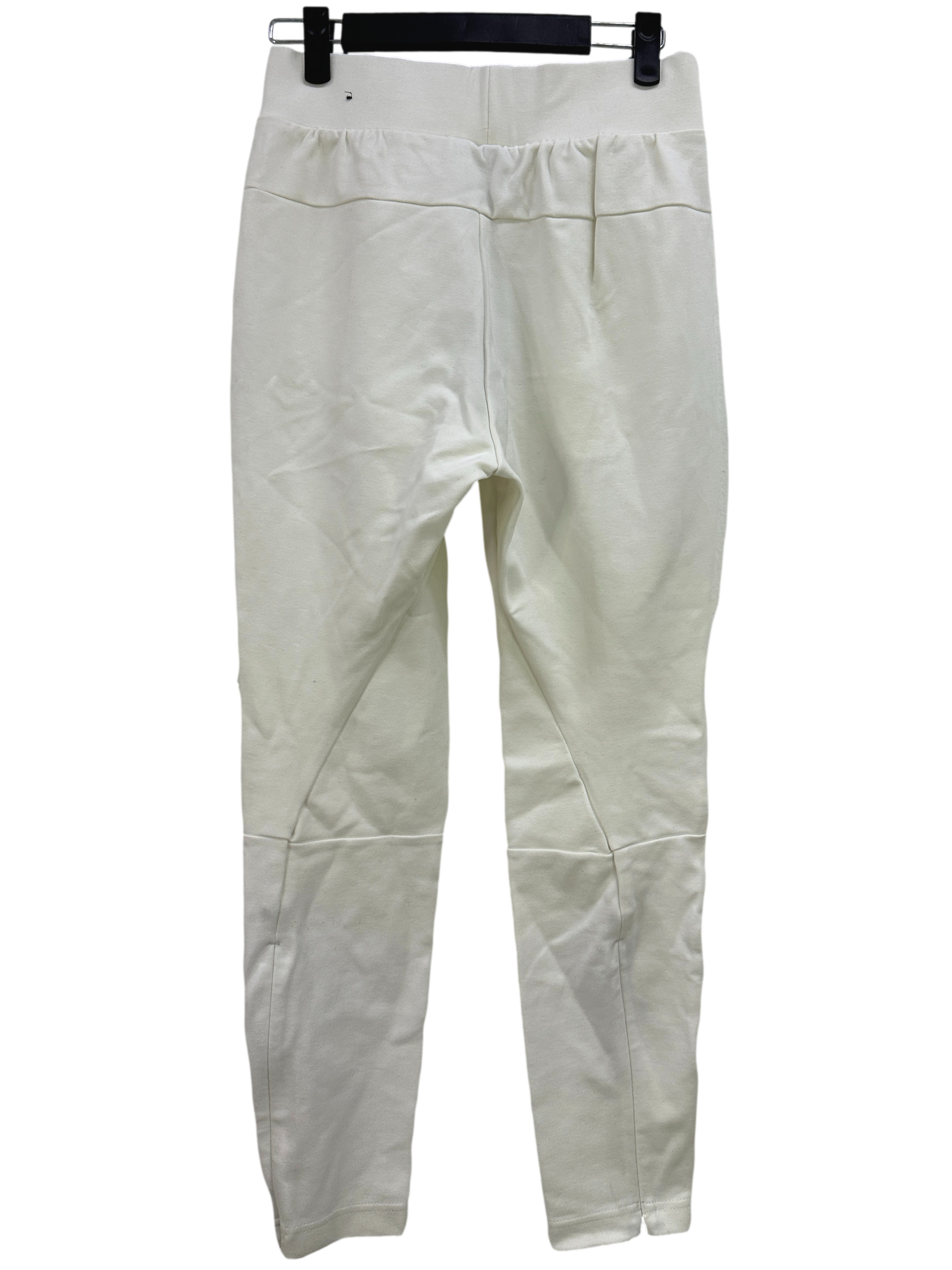 White Zippered Slim Fit Sweatpants