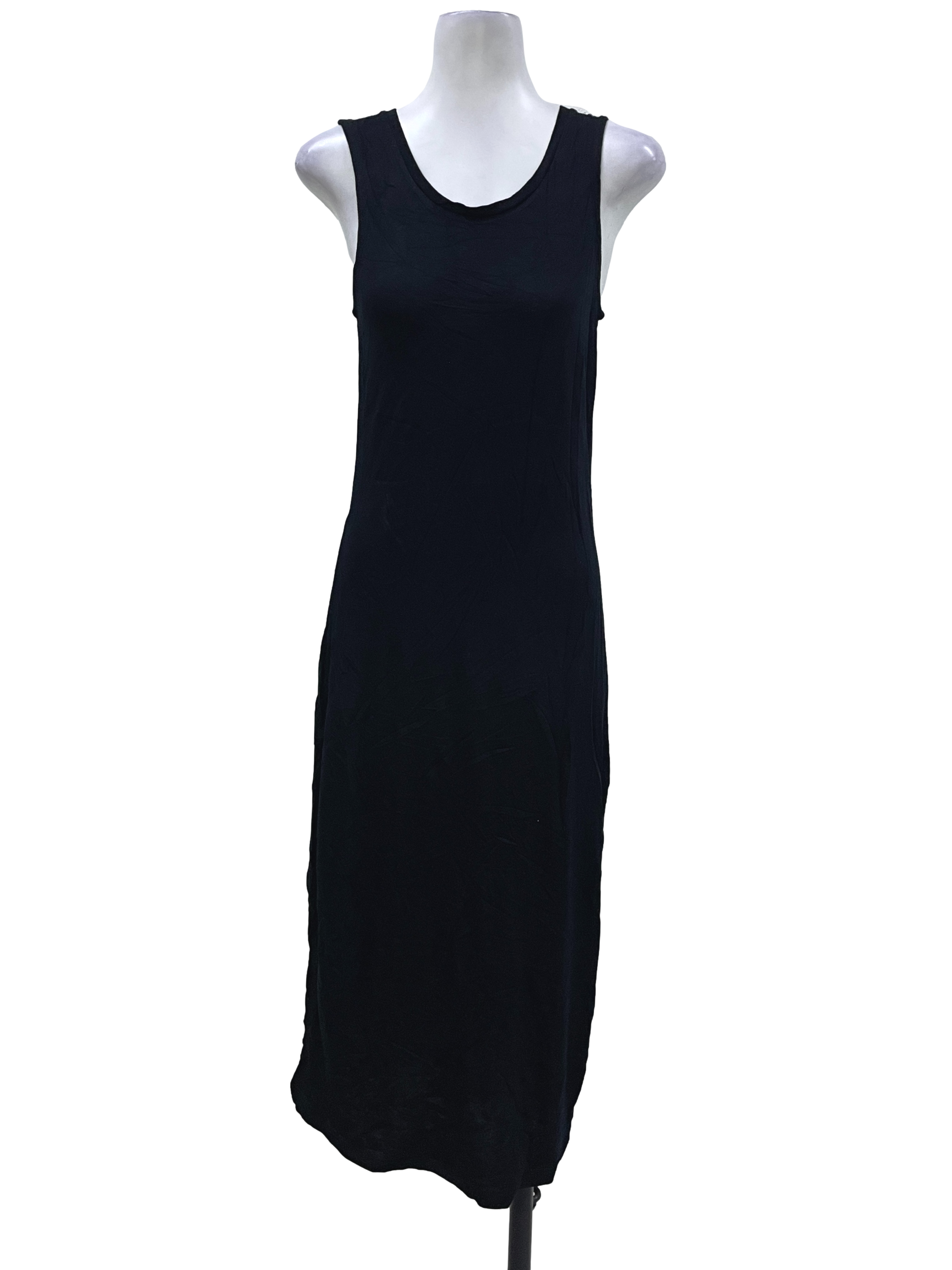 Raven Black Sleeveless Long Dress