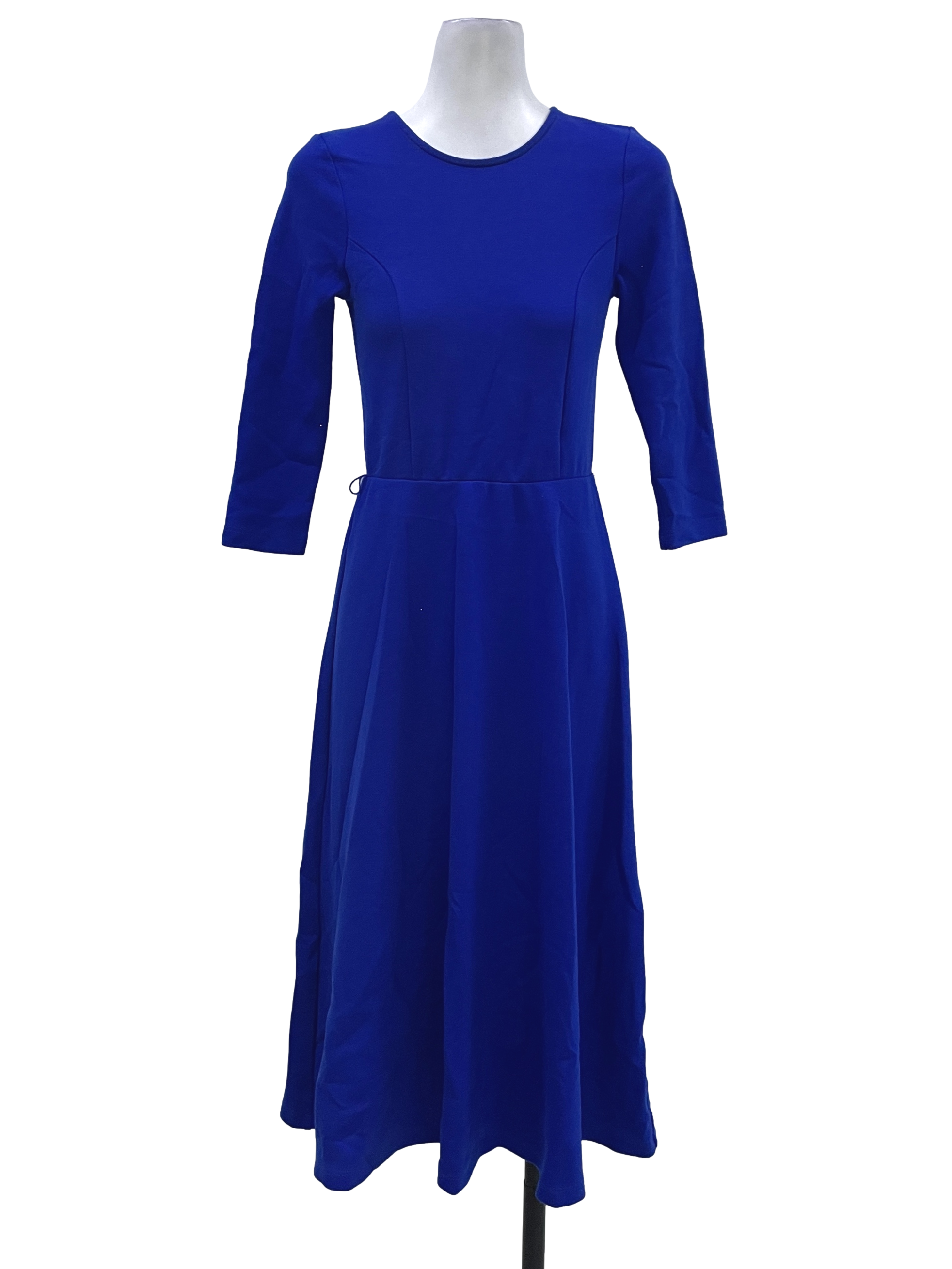 Royal Blue Long Sleeve Midi Dress