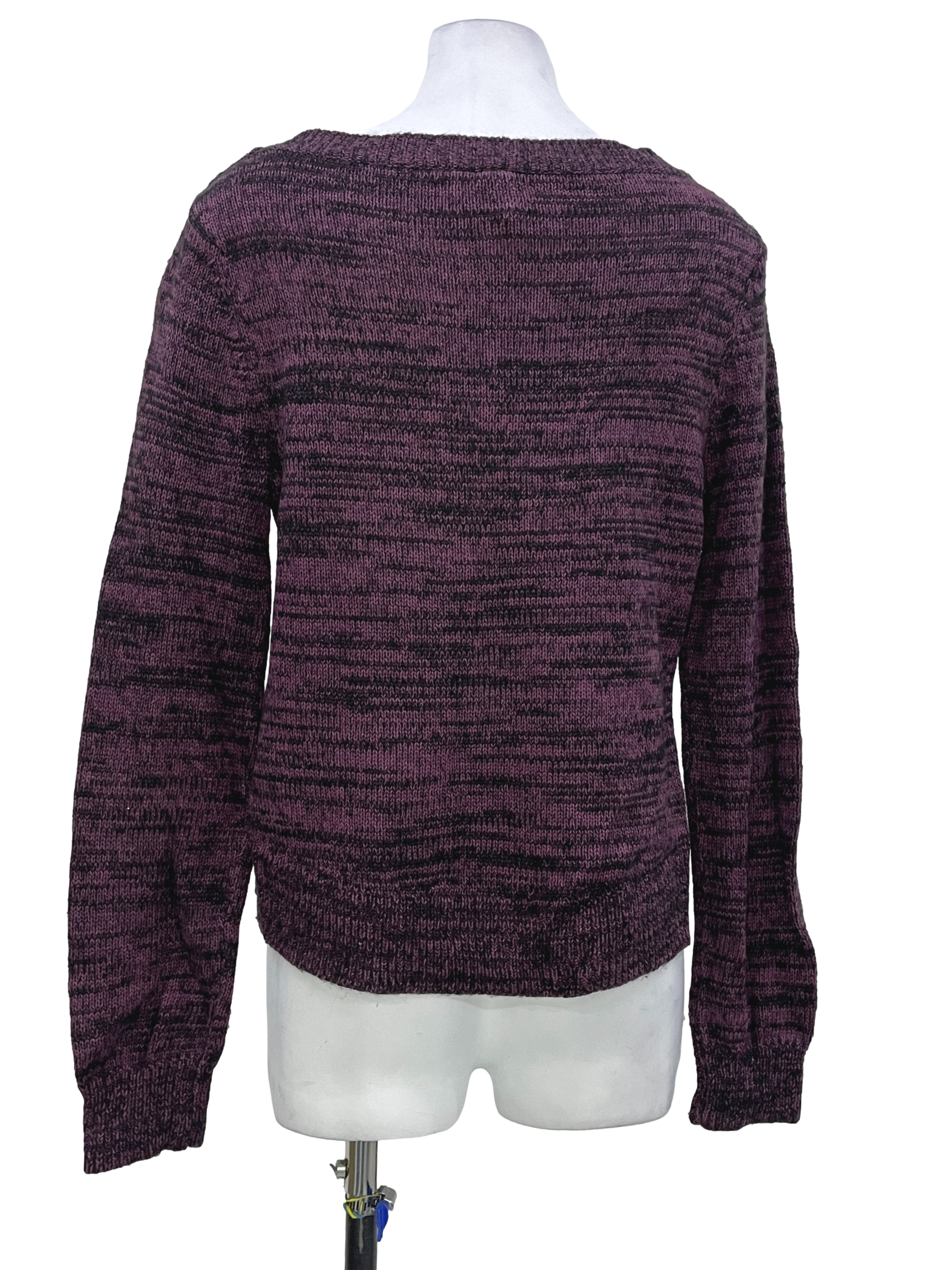 Grape Purple Long Sleeve Knit  Top