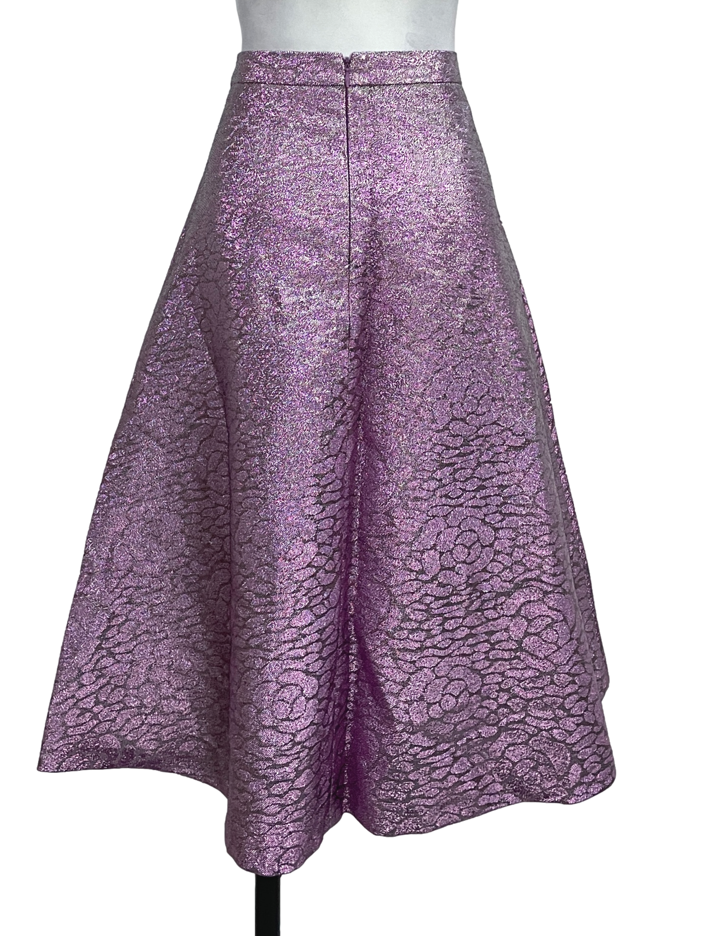 Periwinkle Purple Shimmer Midi Skirt