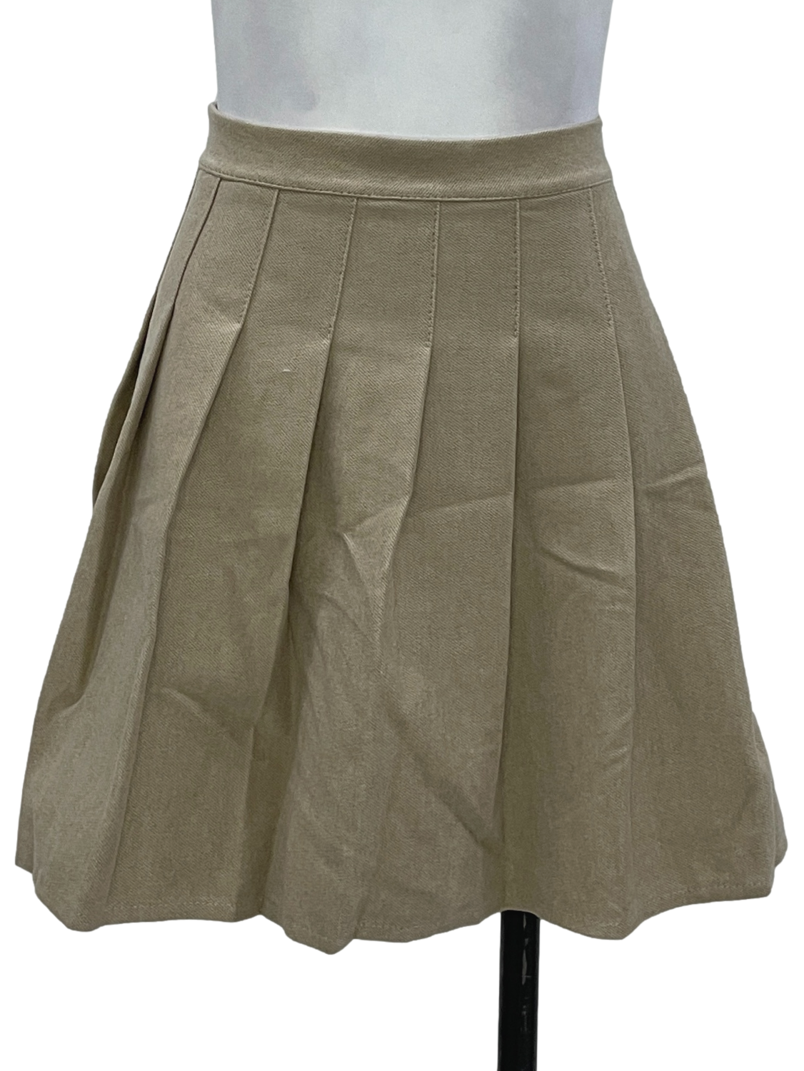 Latte Pleated Skirt