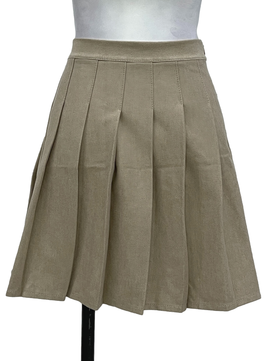 Latte Pleated Skirt