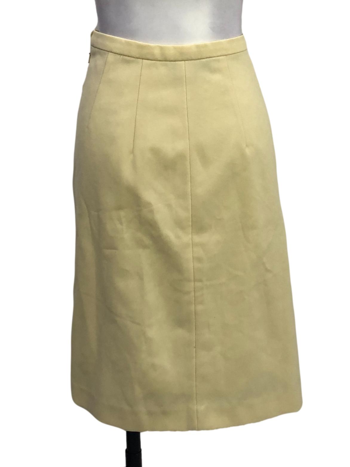 Cream A Line Skirt