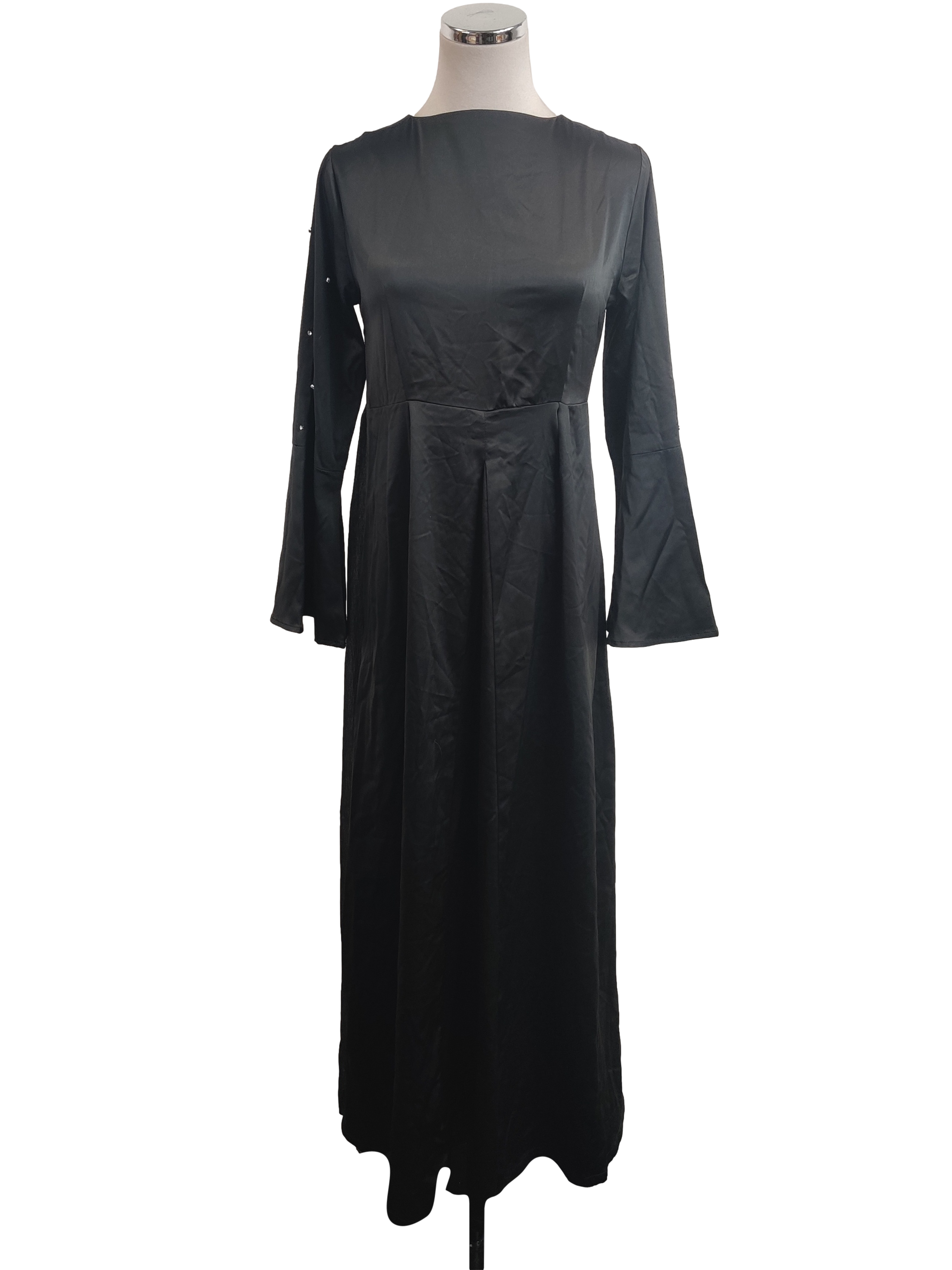 Diamond Embellished Black Dress