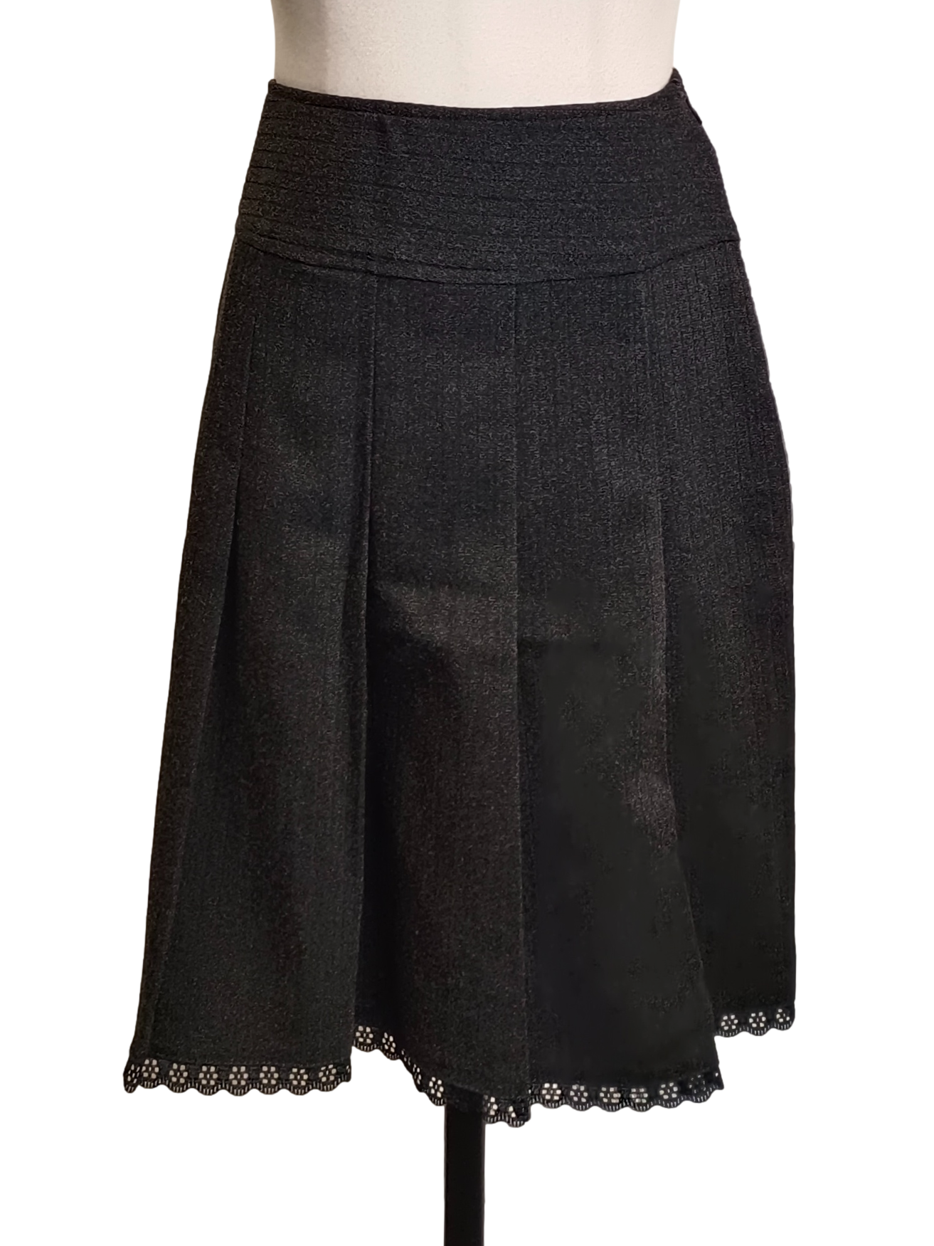Charcoal A-Line Skirt