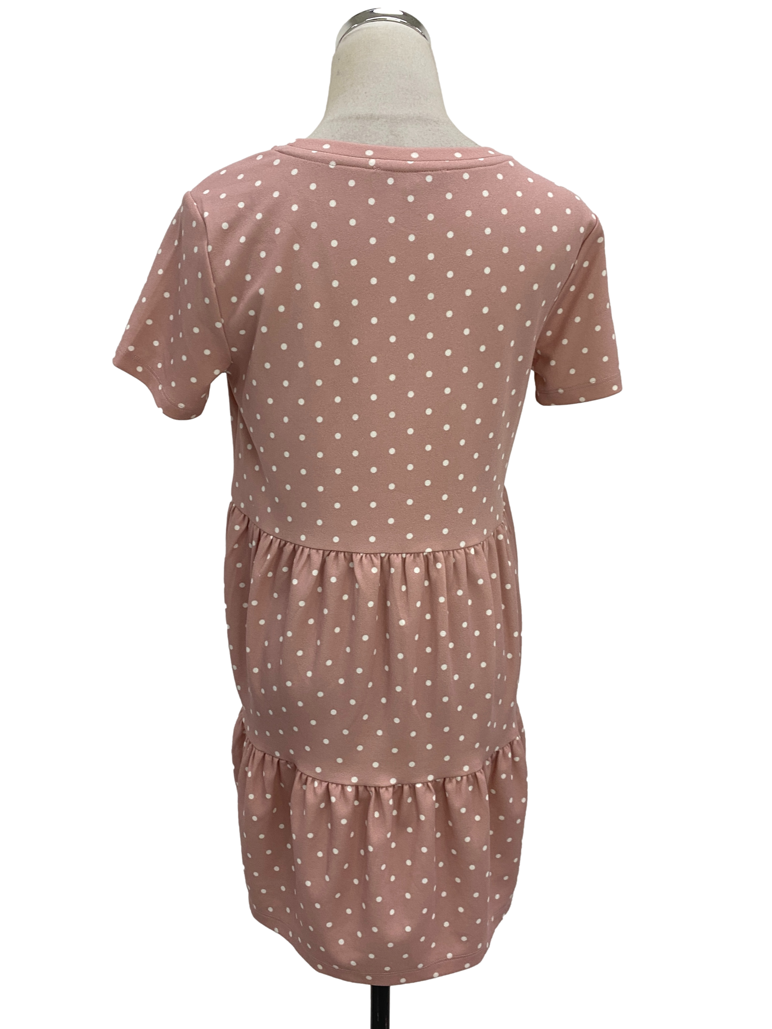 Pink Polka Dot Shirt Dress