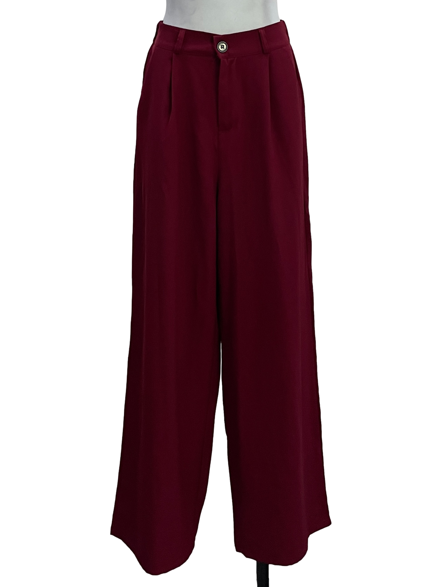 Garnet Red Straing Cut Pants