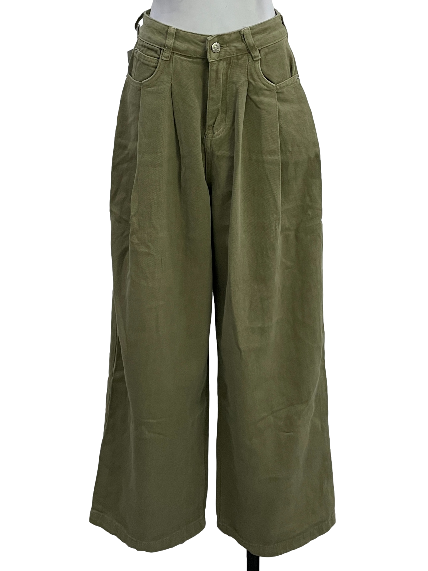 Sage Green Wide Highwaisted Jeans