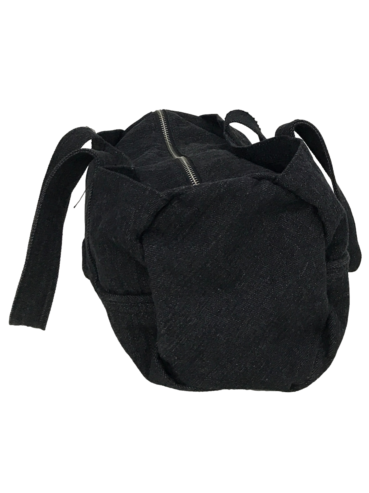 Black Denim Horizontal Bag