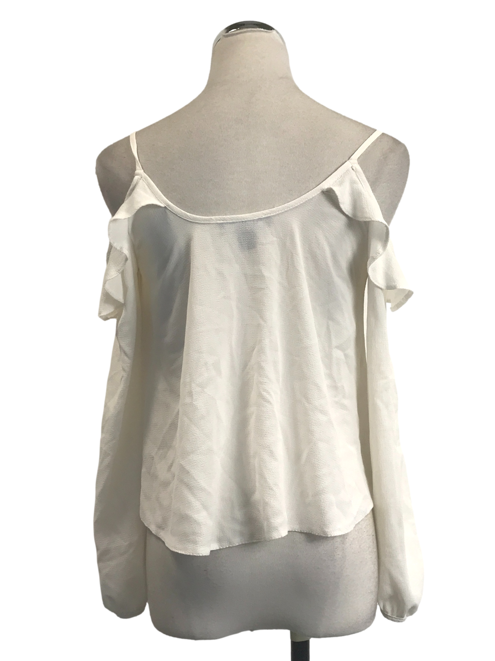 White Cold Shoulder Top