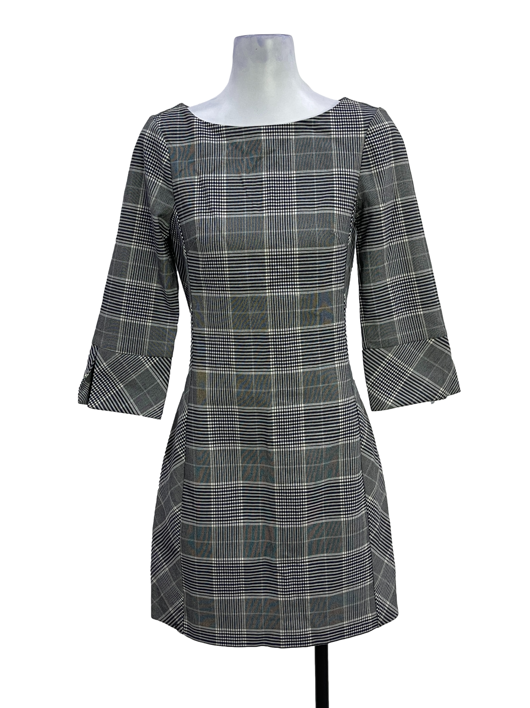 Black Glen Check Dress