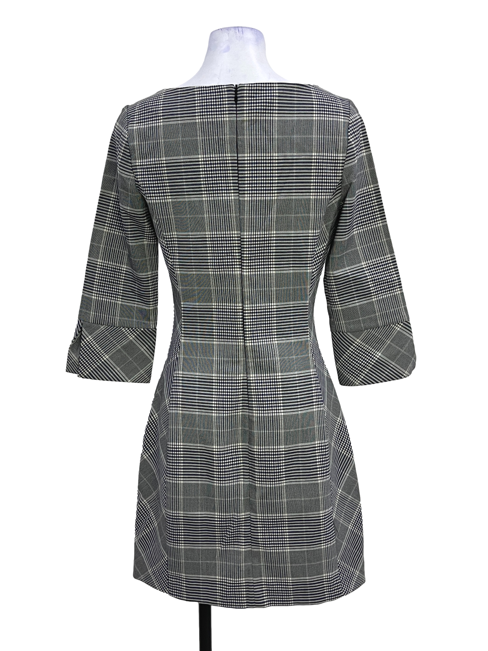 Black Glen Check Dress