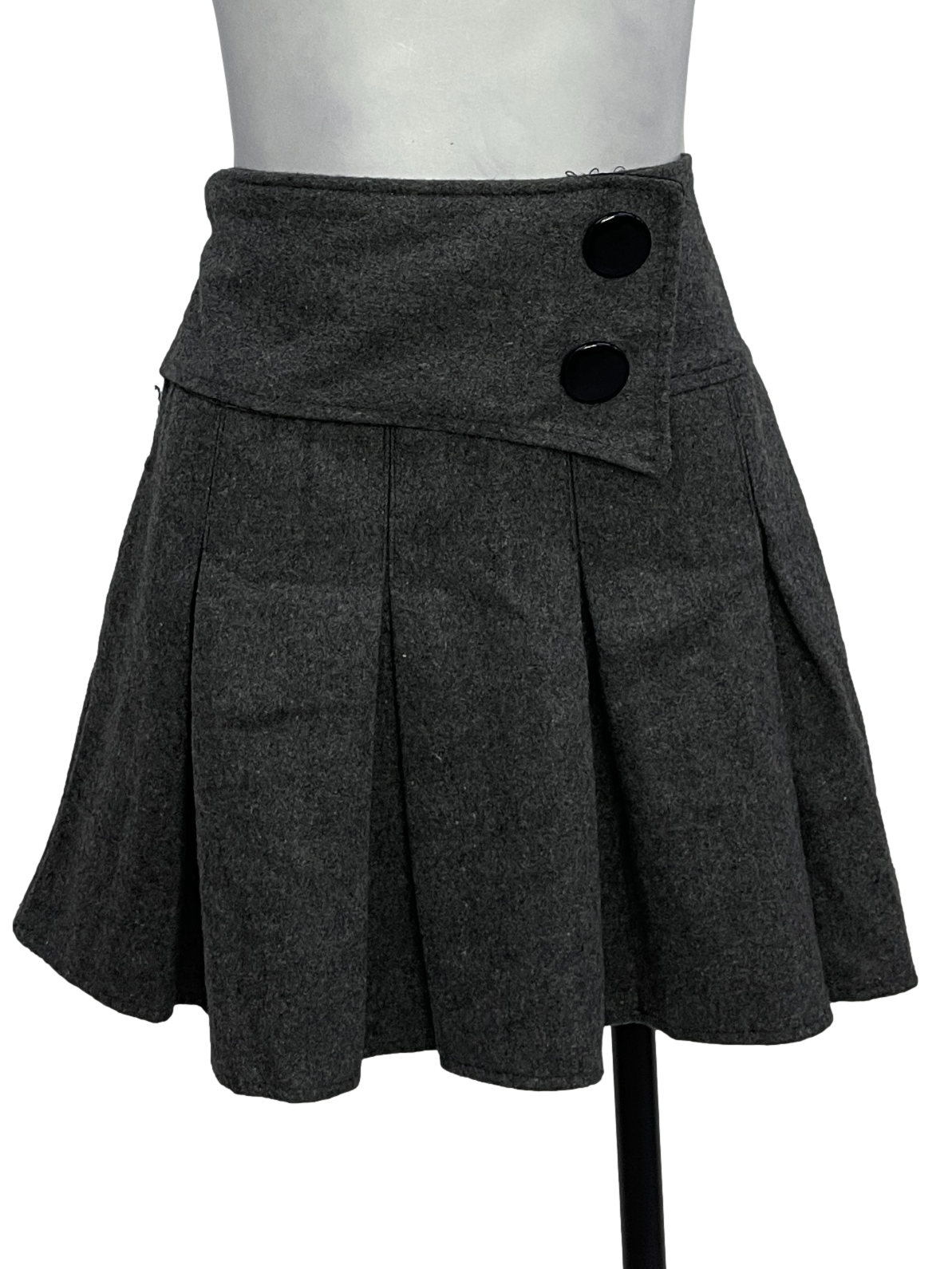 Grey Pleated Skirts