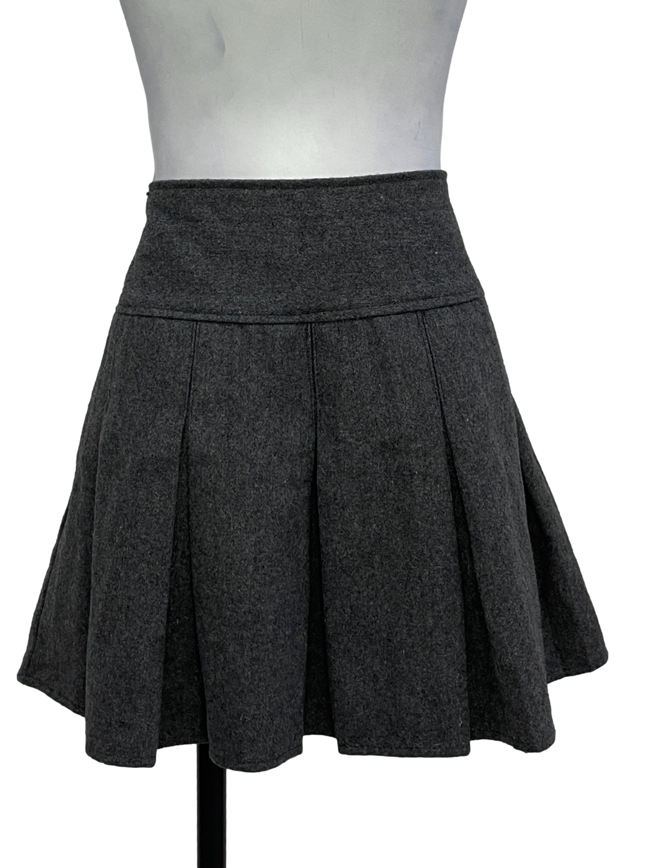 Grey Pleated Skirts