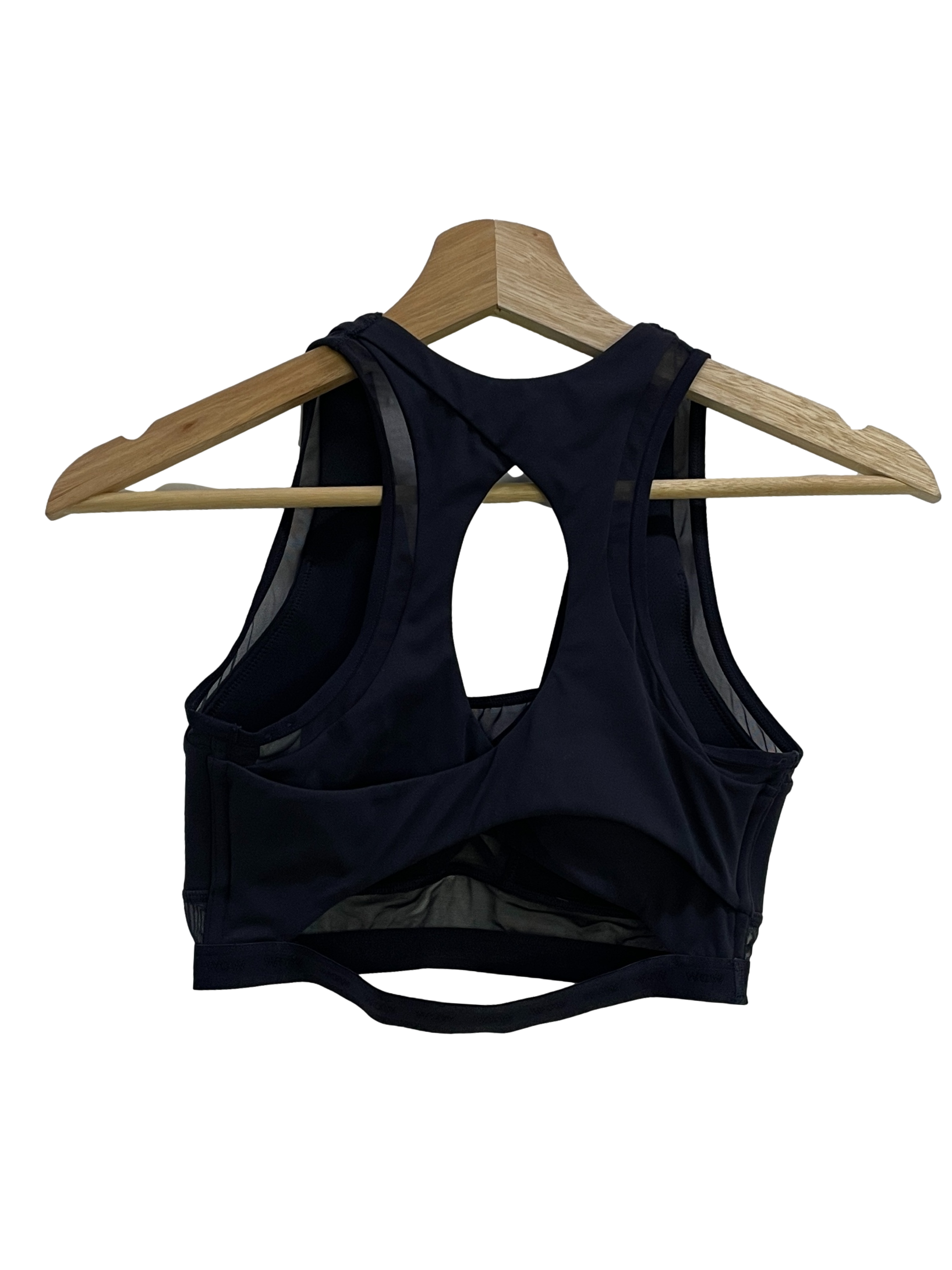 Dark Blue Cutout Back Sports Bra